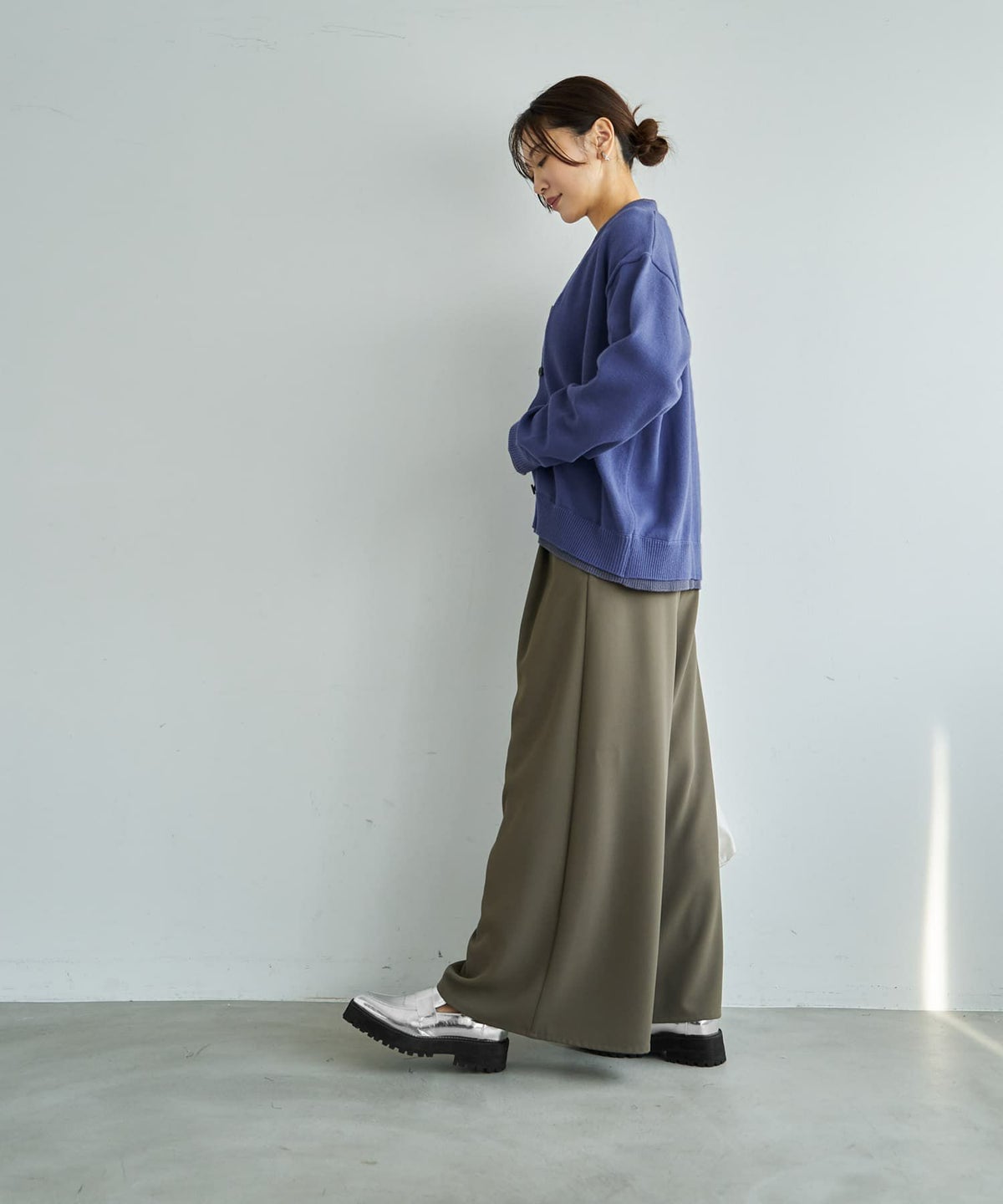 着用イメージ 166cm アイリスブルー