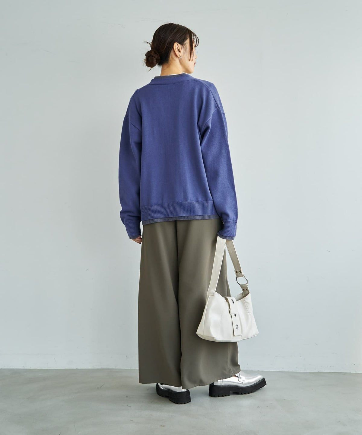 着用イメージ 166cm アイリスブルー