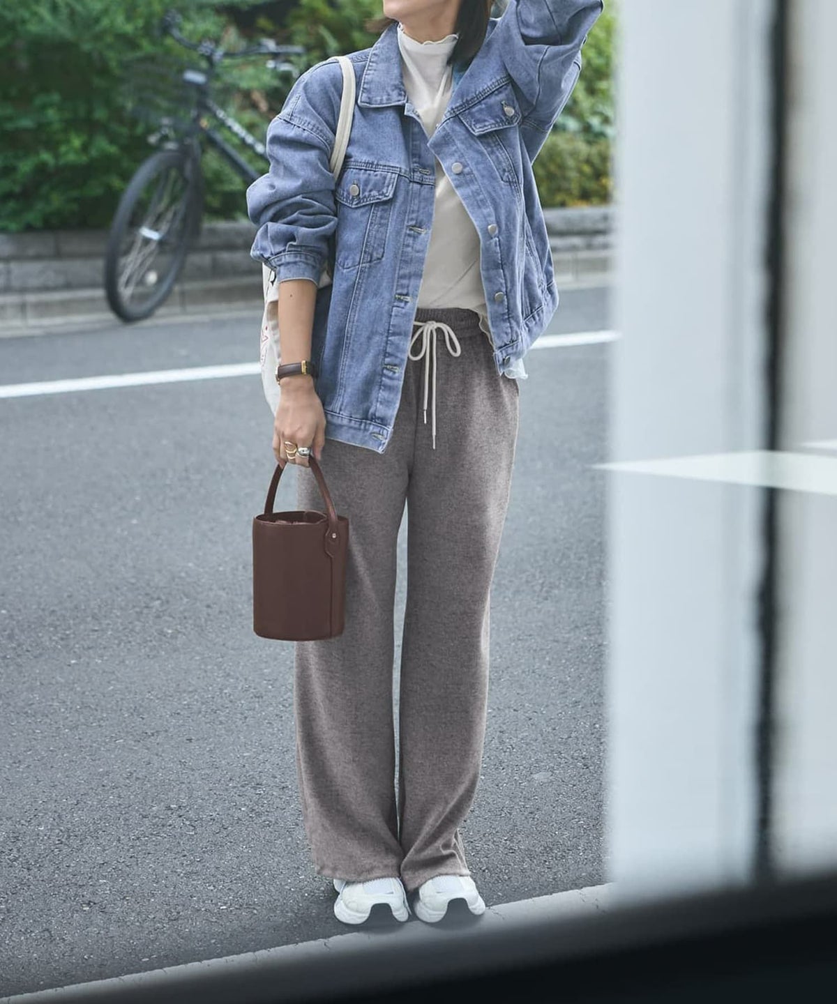 着用イメージ 167cm ホワイト