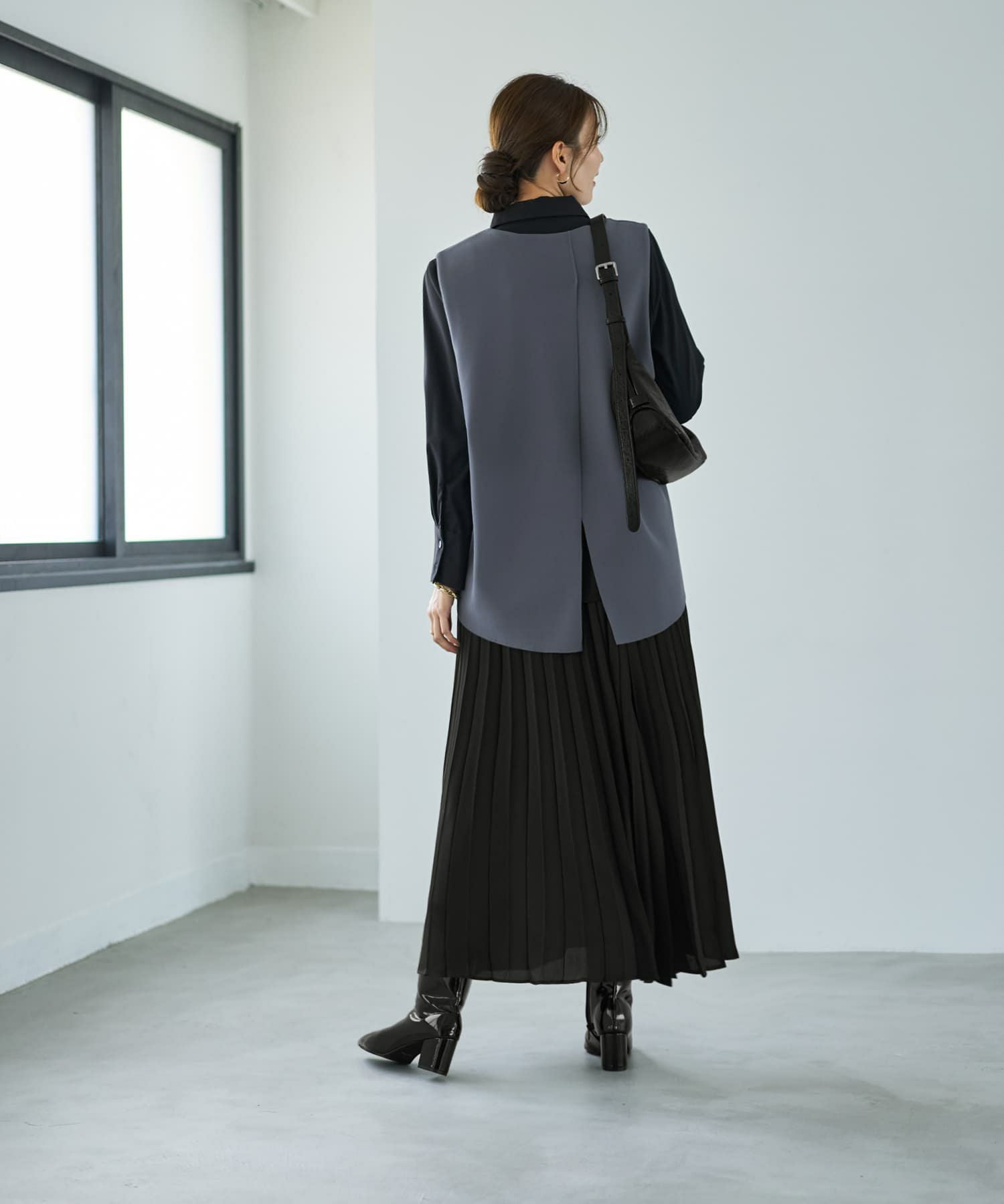 LUXE】前後差テールVネックベスト | おしゃれな大人レディース