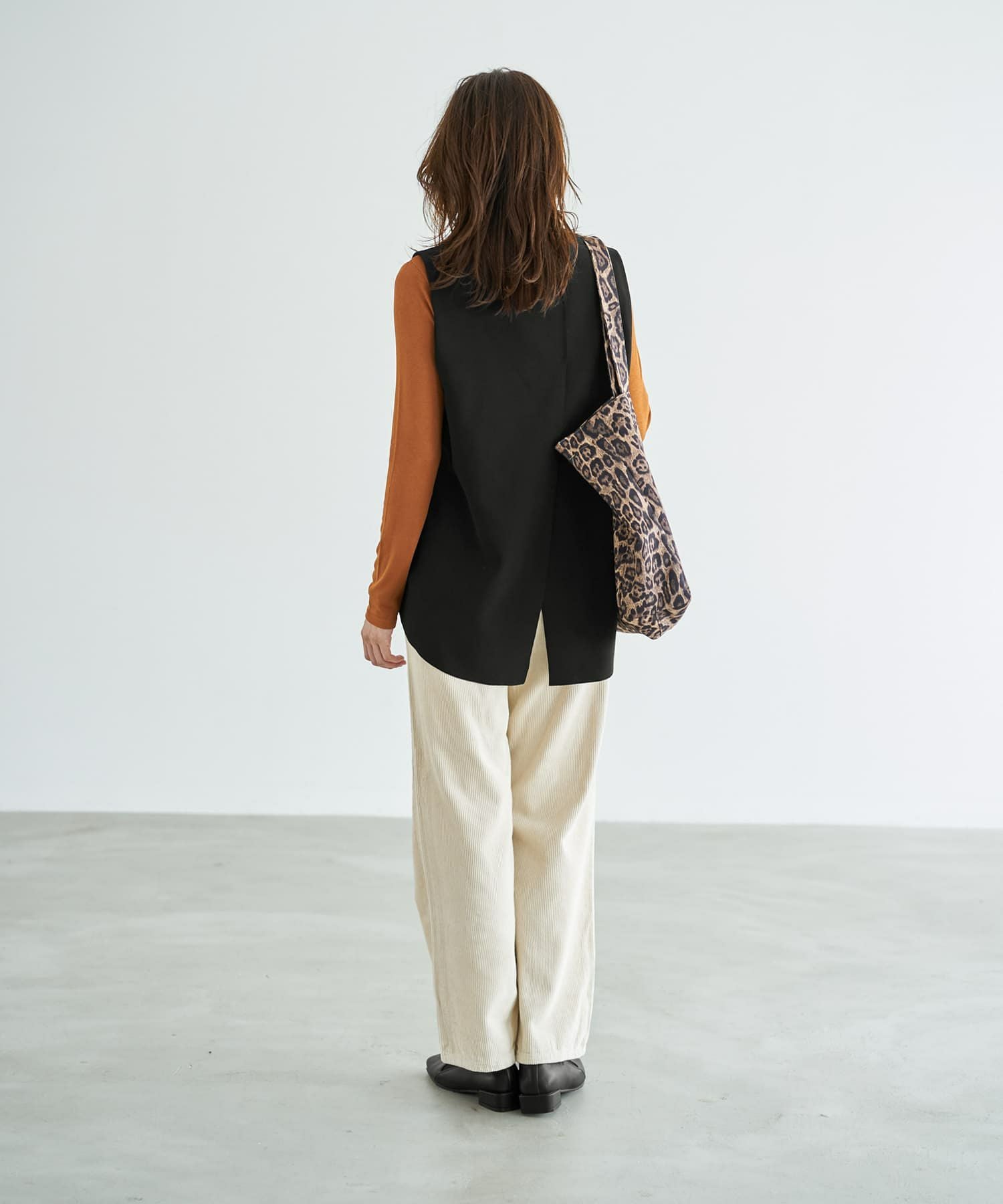 LUXE】前後差テールVネックベスト | おしゃれな大人レディース