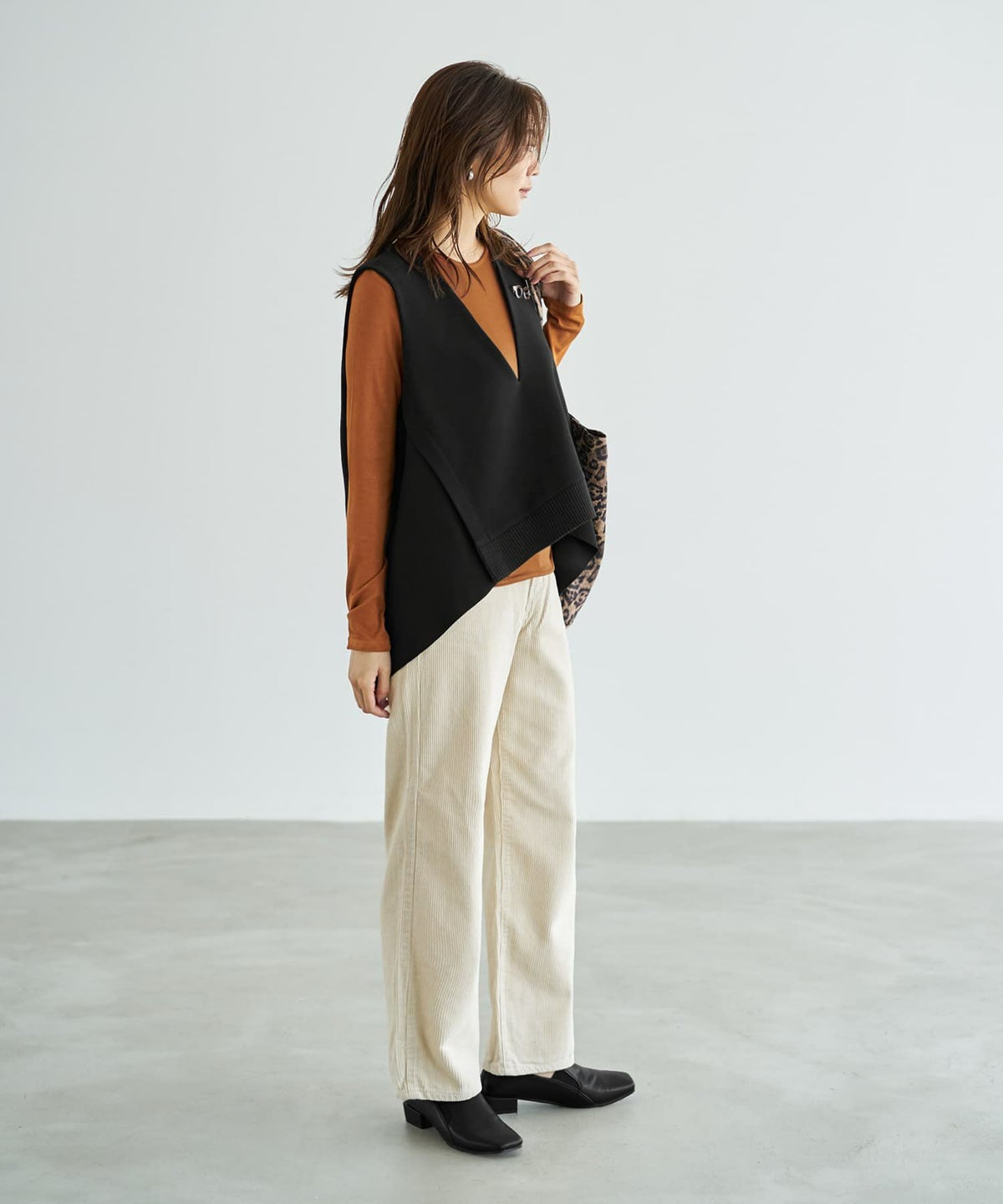 着用イメージ 166cm ブラック