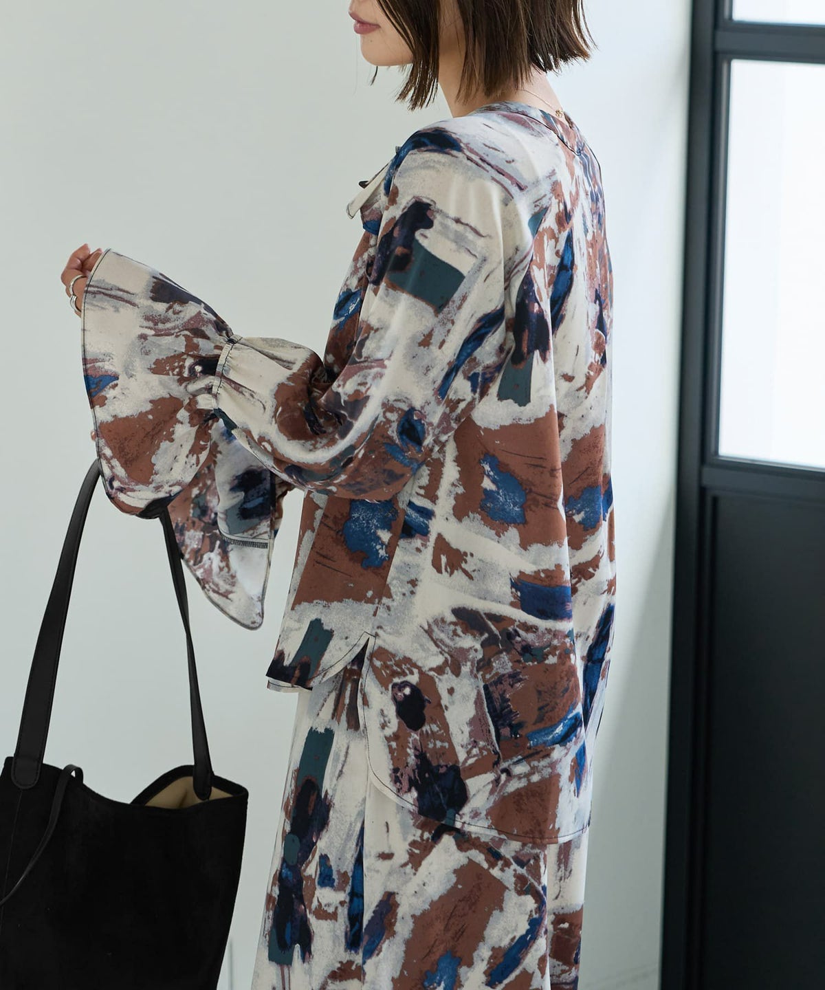 着用イメージ 167cm ブルーミックス