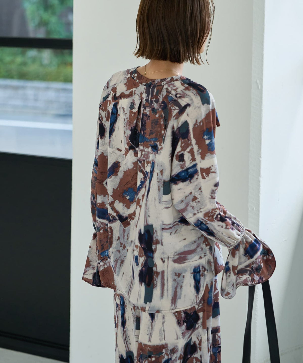 着用イメージ 167cm ブルーミックス