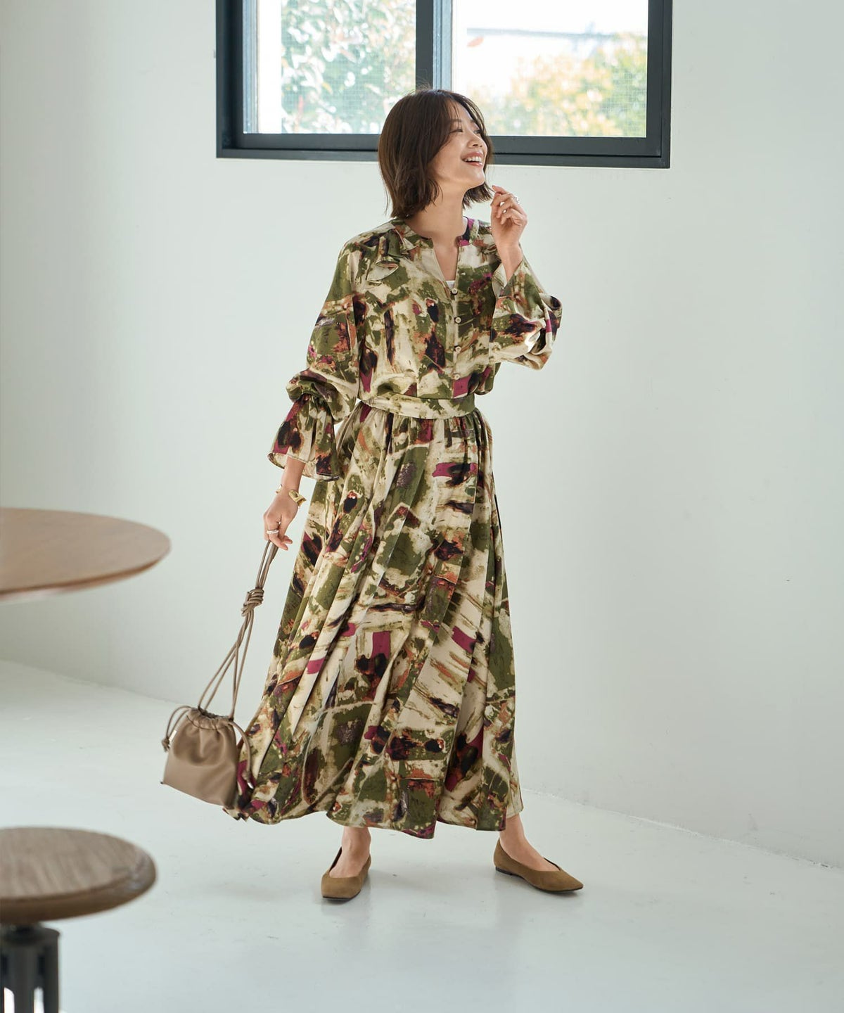 着用イメージ 167cm カーキミックス 02サイズ