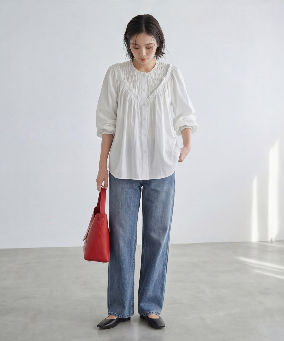 着用イメージ 165cm ホワイト