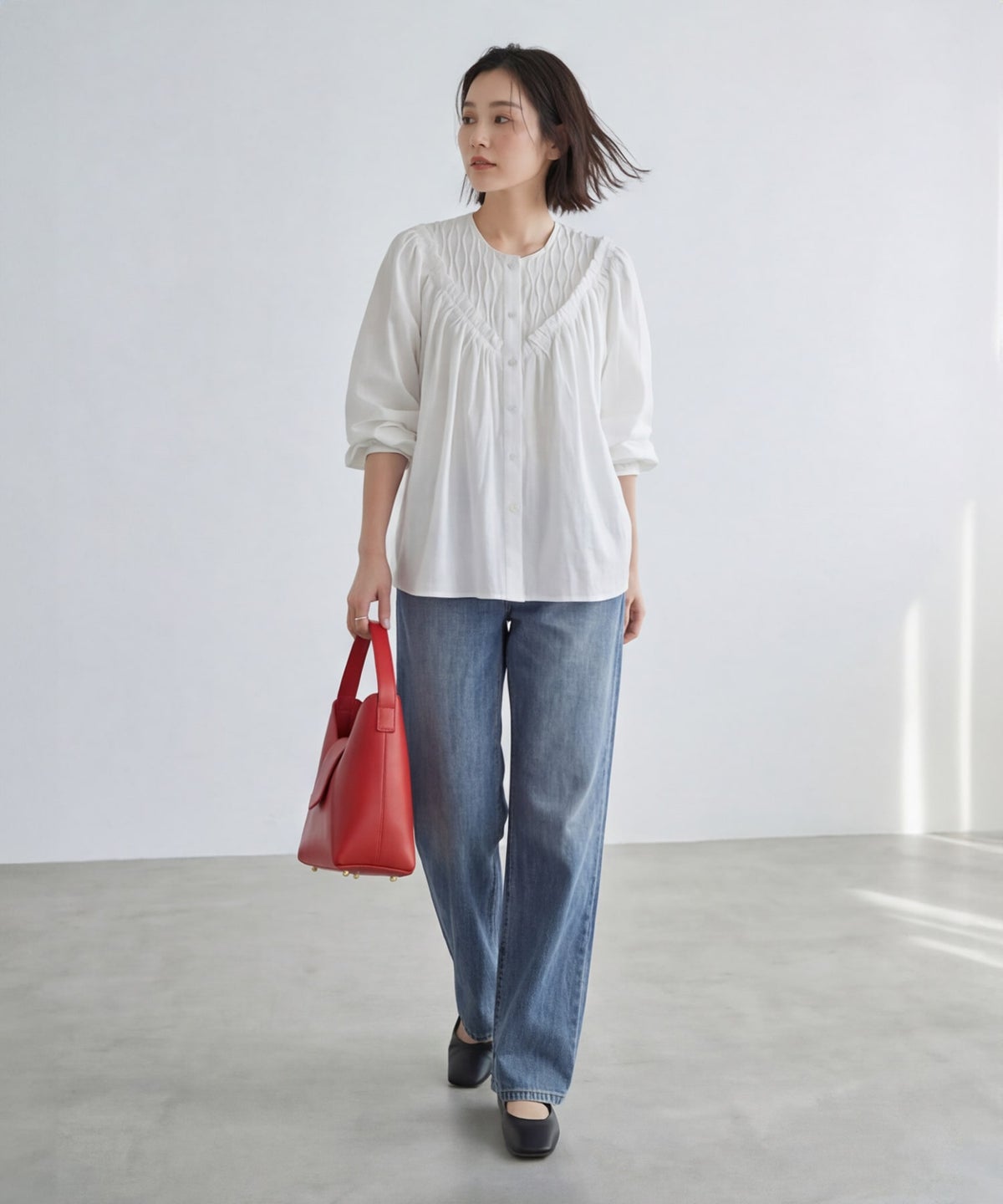 着用イメージ 165cm ホワイト