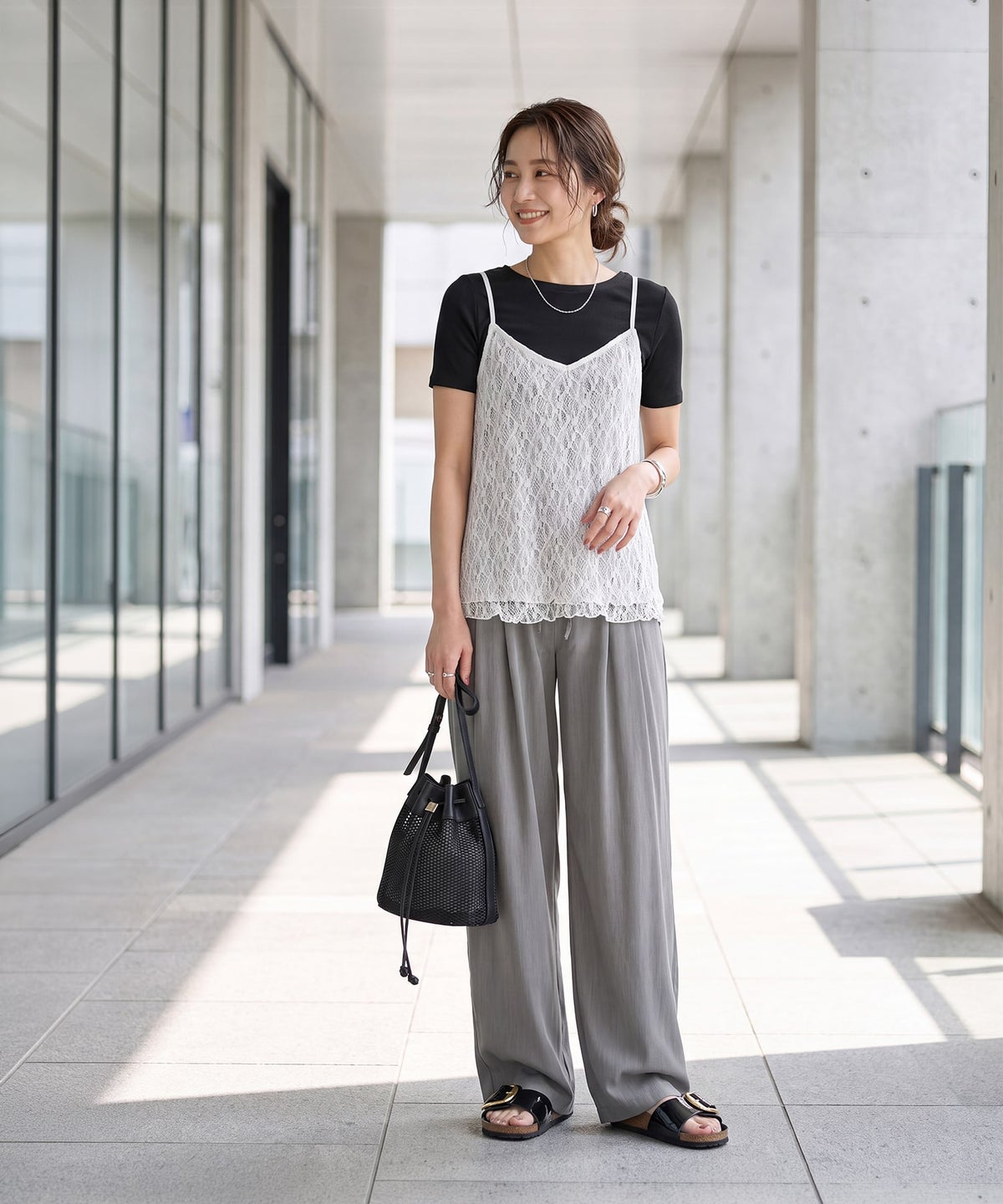 着用イメージ 163cm ホワイト
