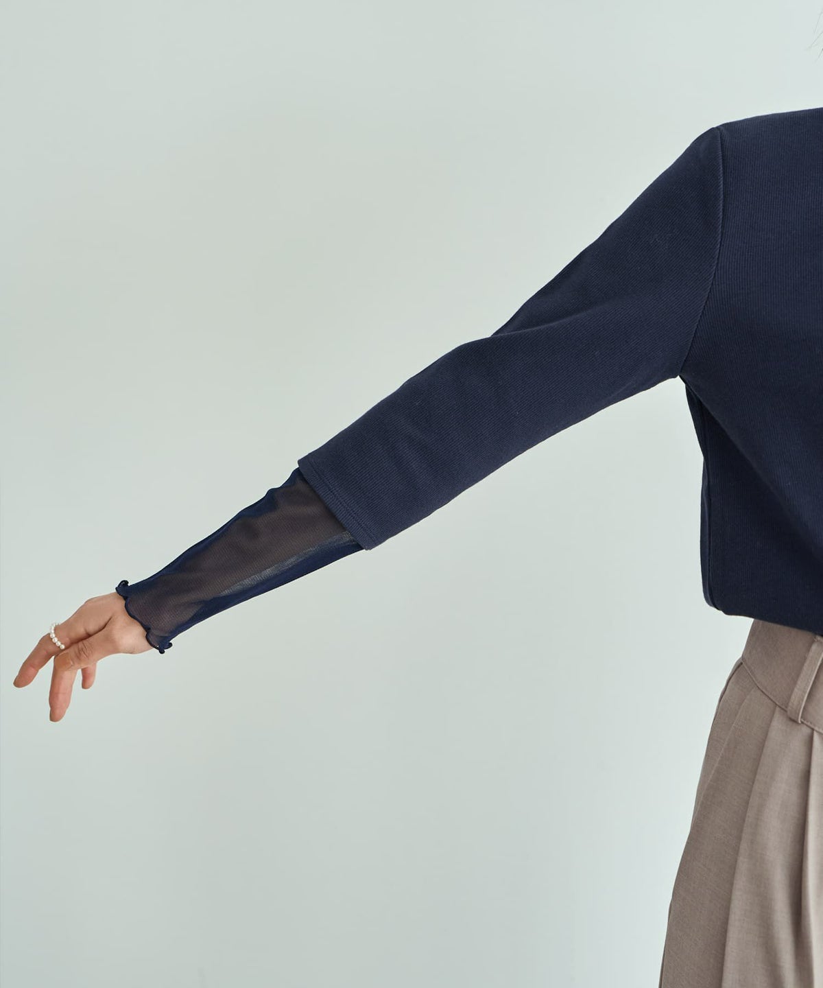 着用イメージ 167cm ネイビー