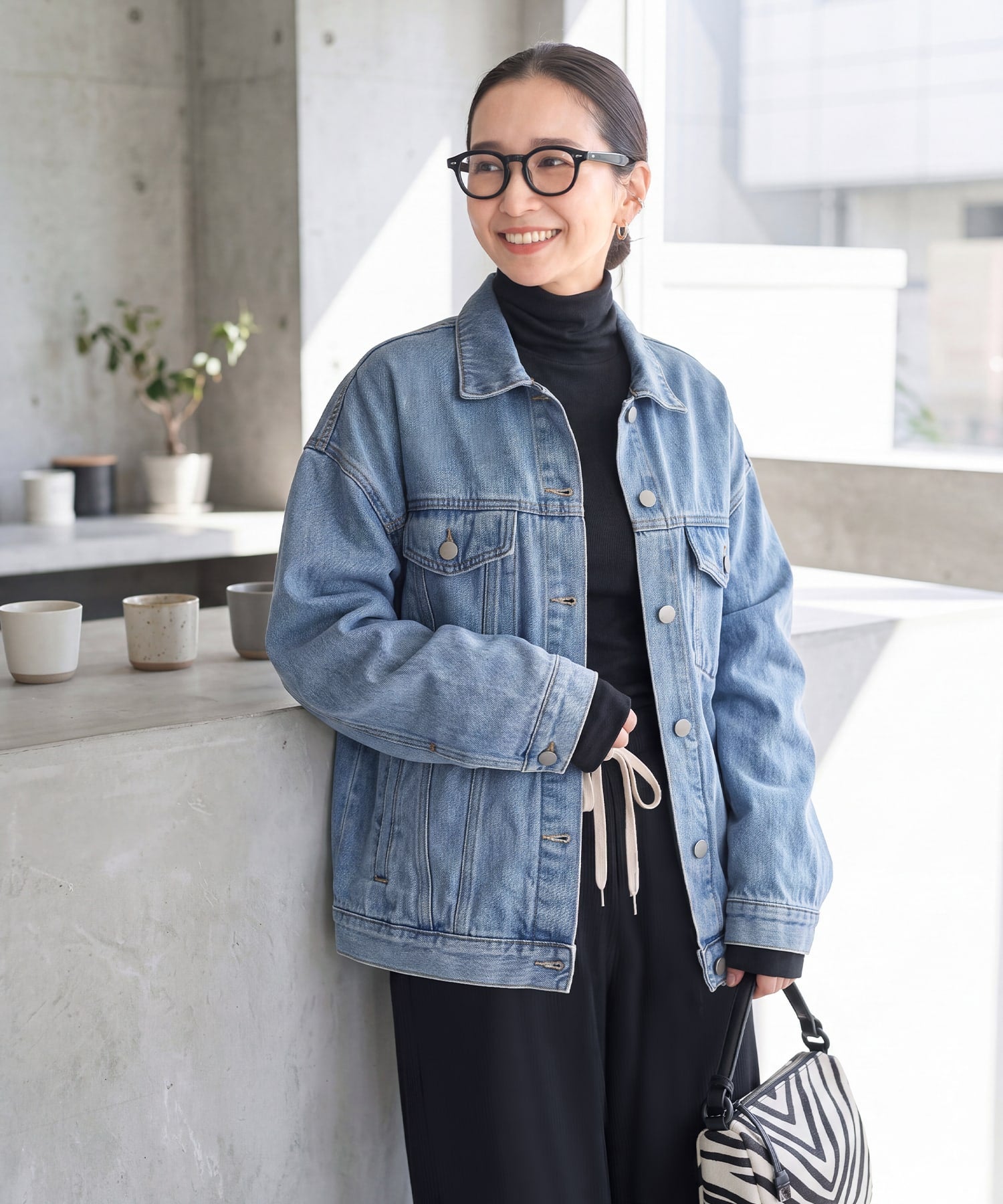ゆったりフォルムハイブリーチGジャン | おしゃれな大人レディース
