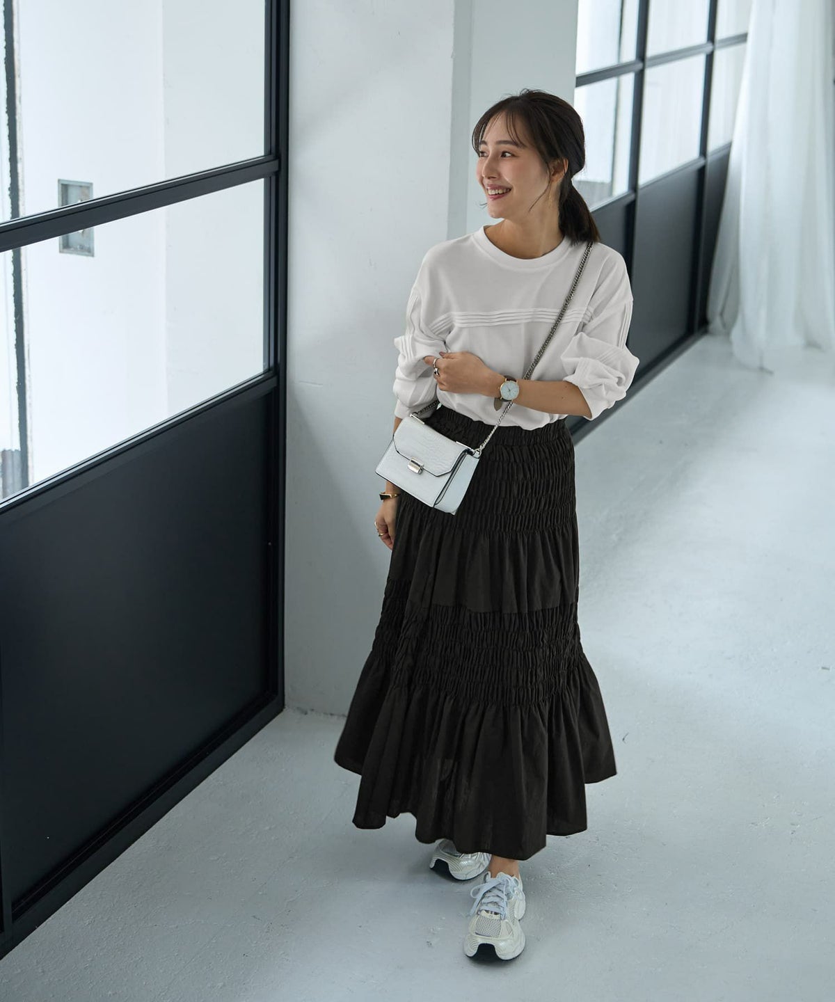 着用イメージ 167cm ブラック