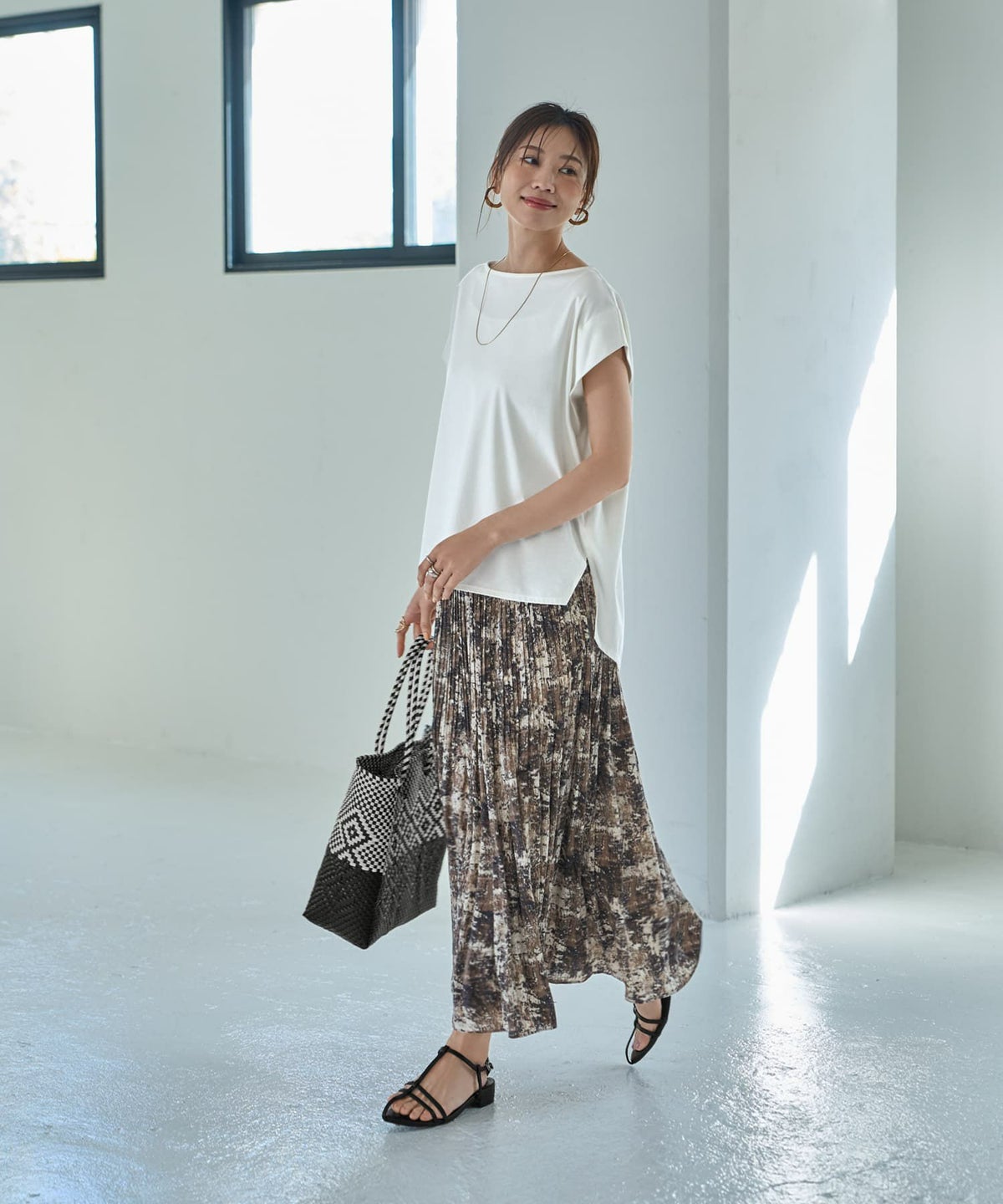 着用イメージ 166cm ブラックミックス