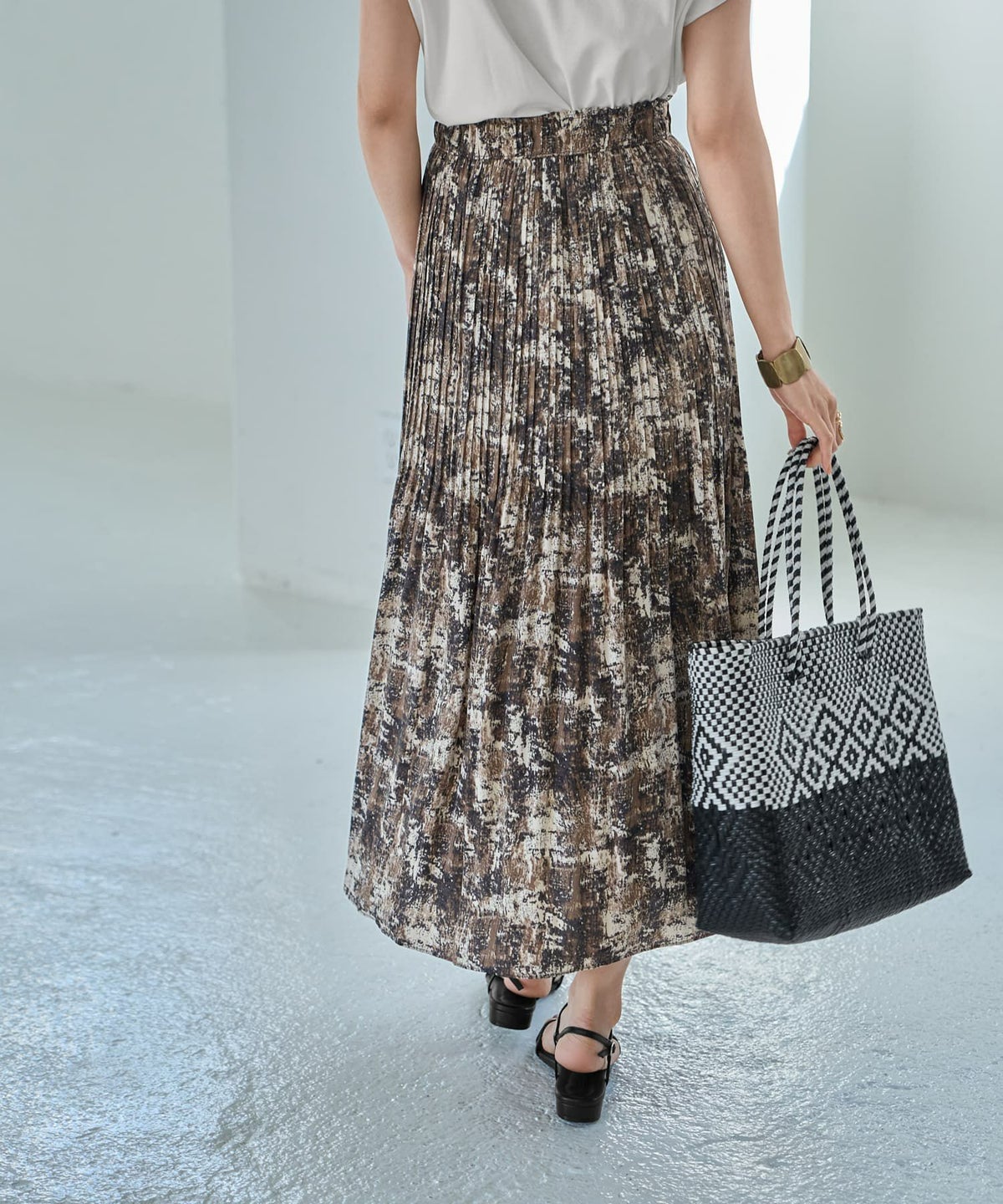 着用イメージ 166cm ブラックミックス