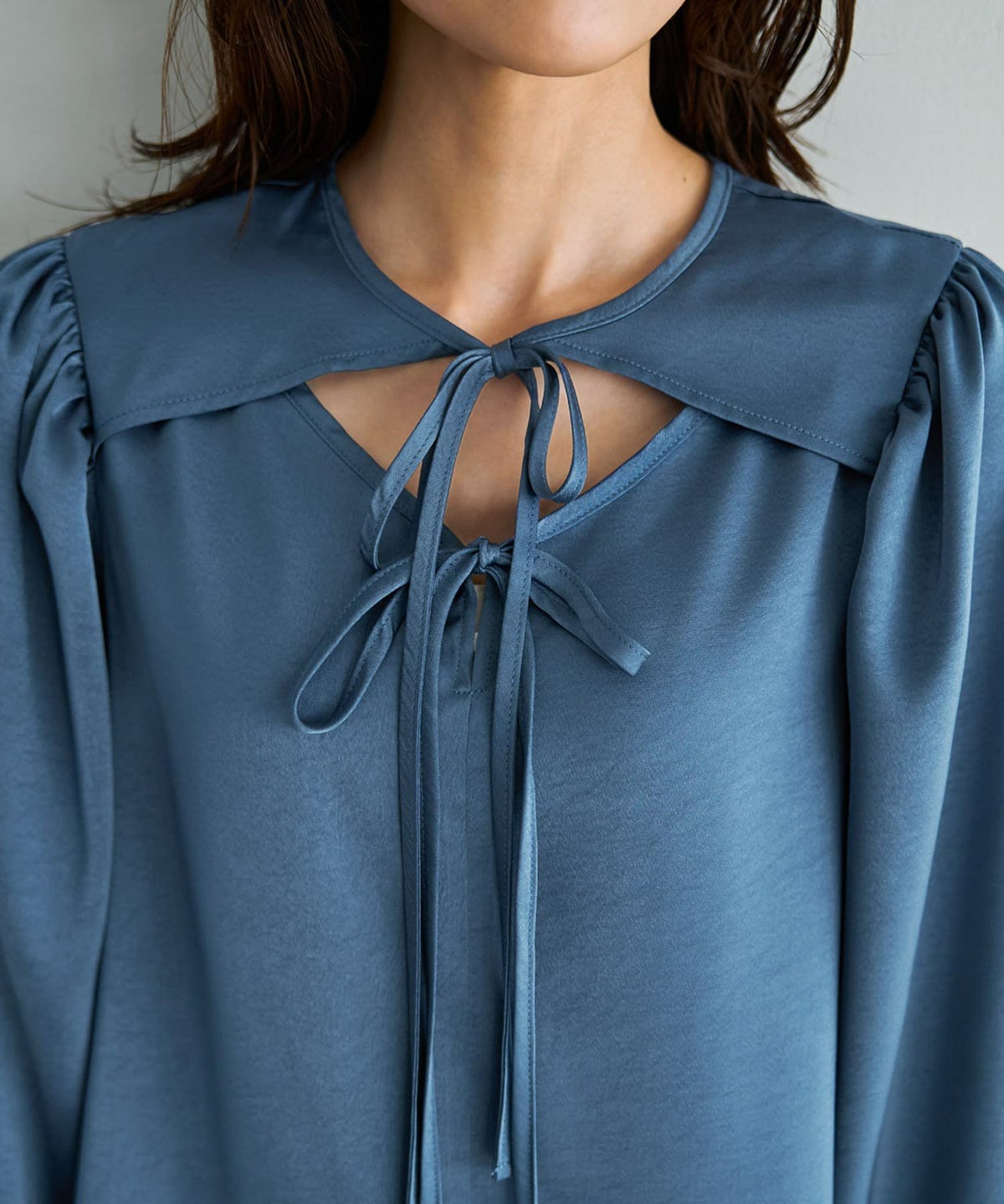 着用イメージ 165cm ニュアンスブルー