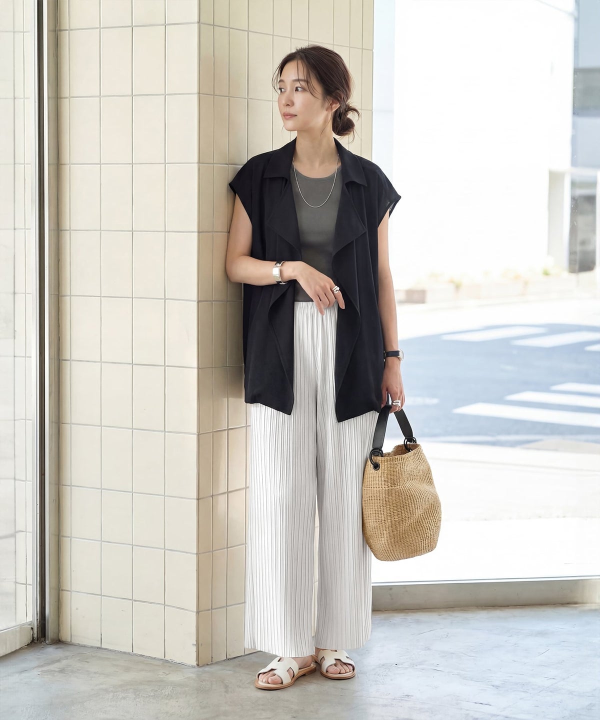 着用イメージ 163㎝ 02サイズ ホワイト