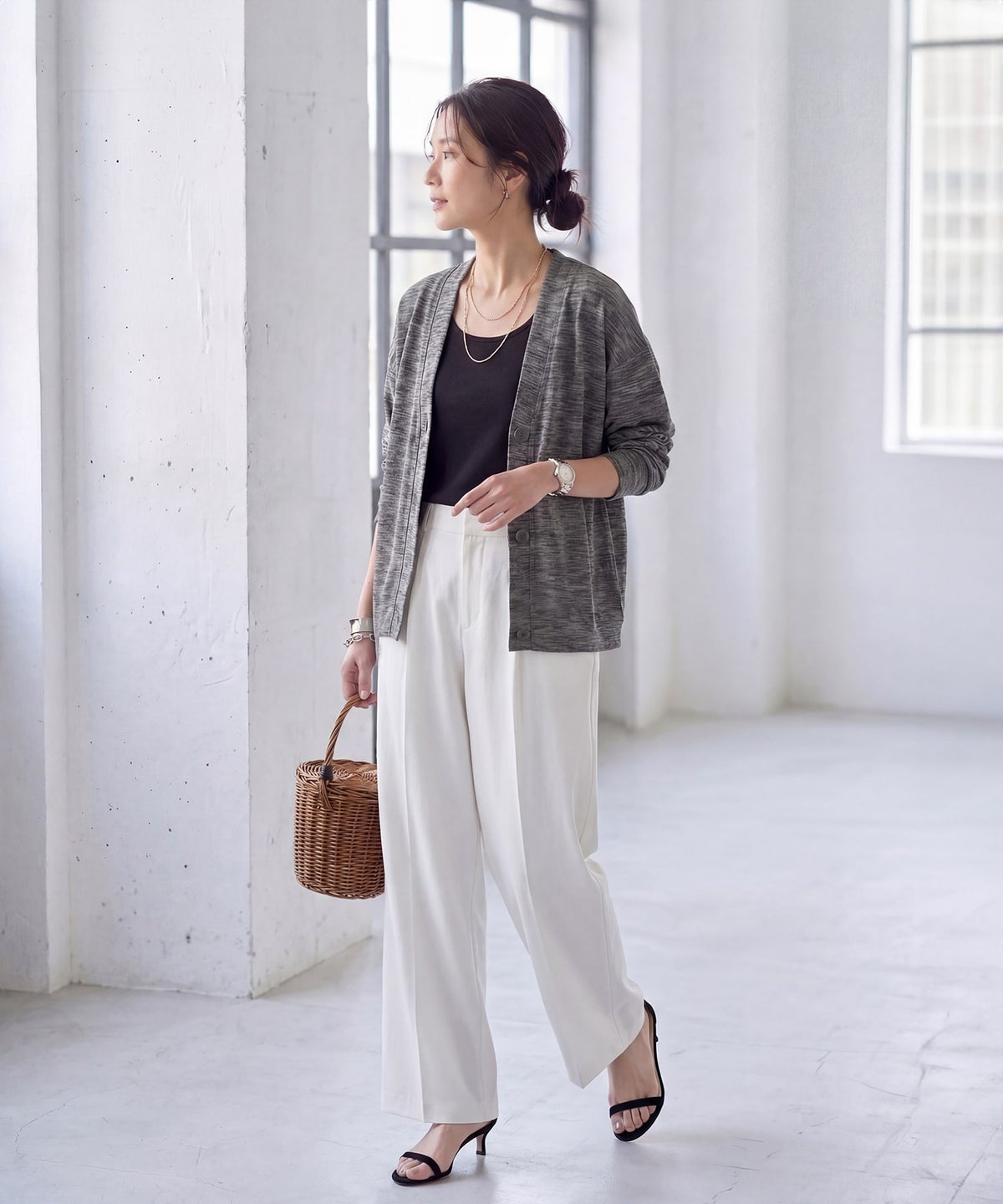 着用イメージ 168㎝　ブラックミックス