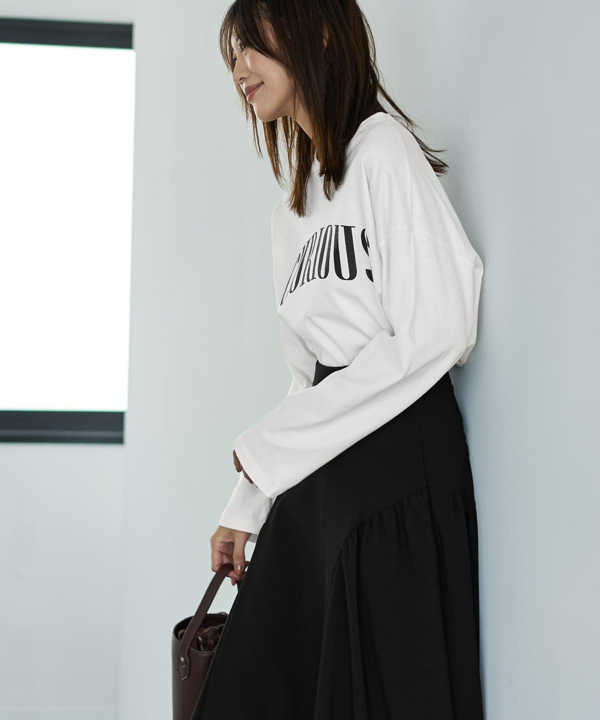 着用イメージ 166cm ホワイト