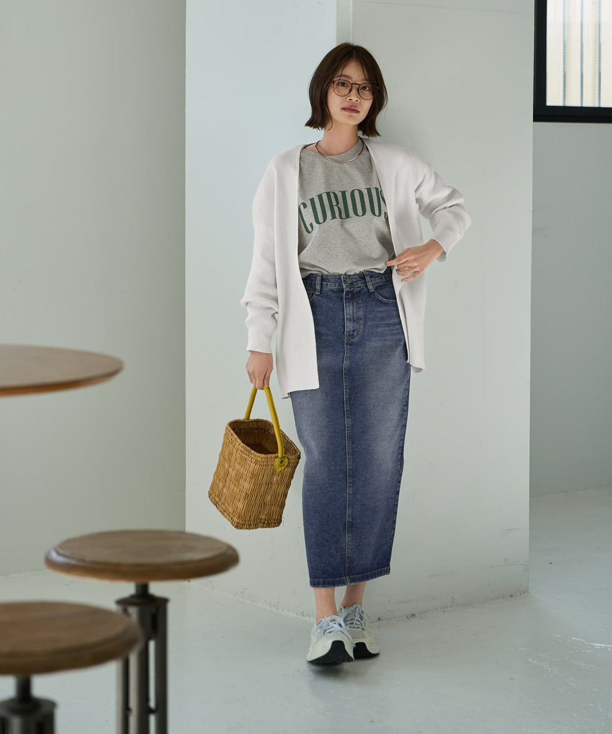 着用イメージ 167cm　グレー