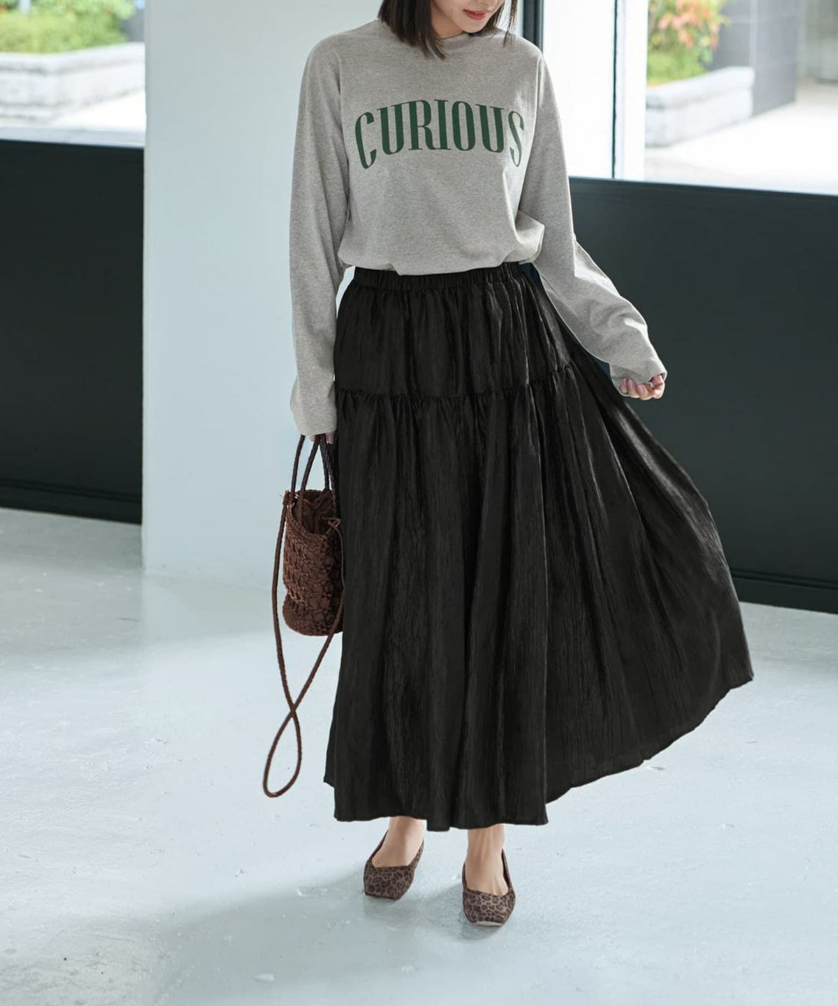 着用イメージ 167cm　グレー