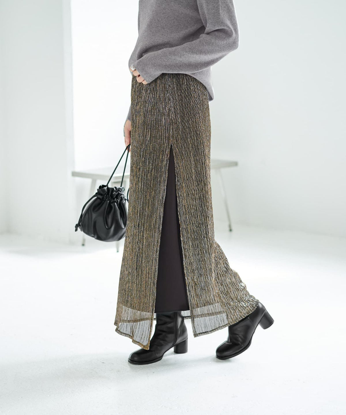 着用イメージ 166cm ノワールブラウン 02サイズ