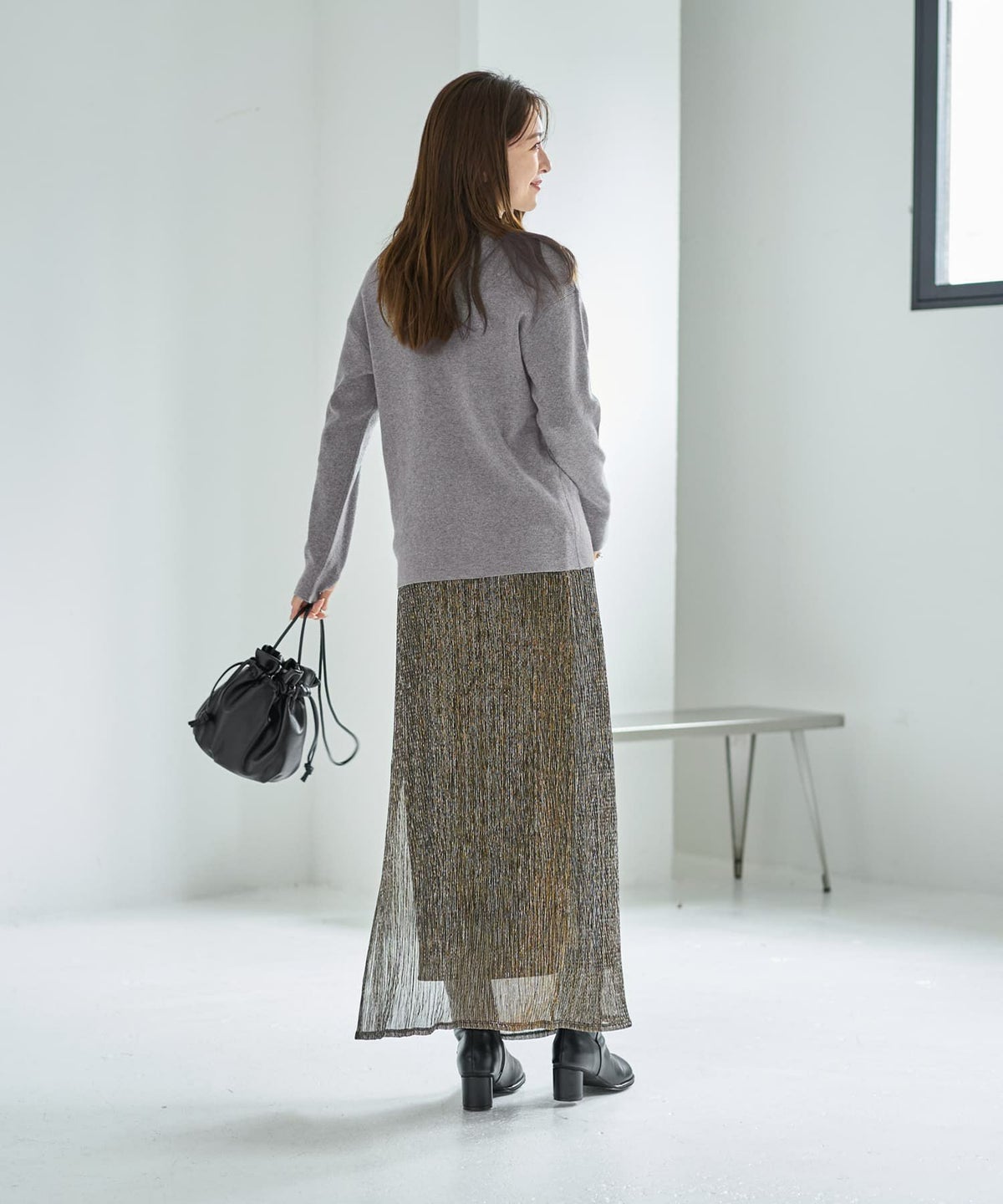 着用イメージ 166cm ノワールブラウン 02サイズ