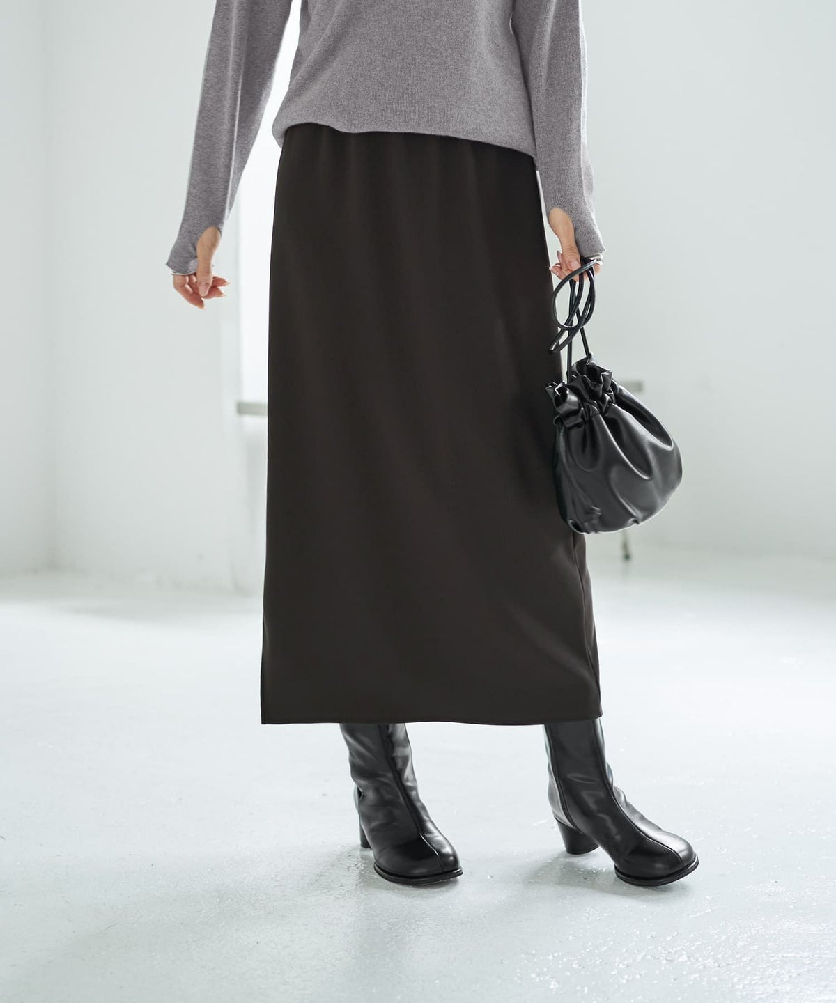 着用イメージ 166cm ノワールブラウン 02サイズ