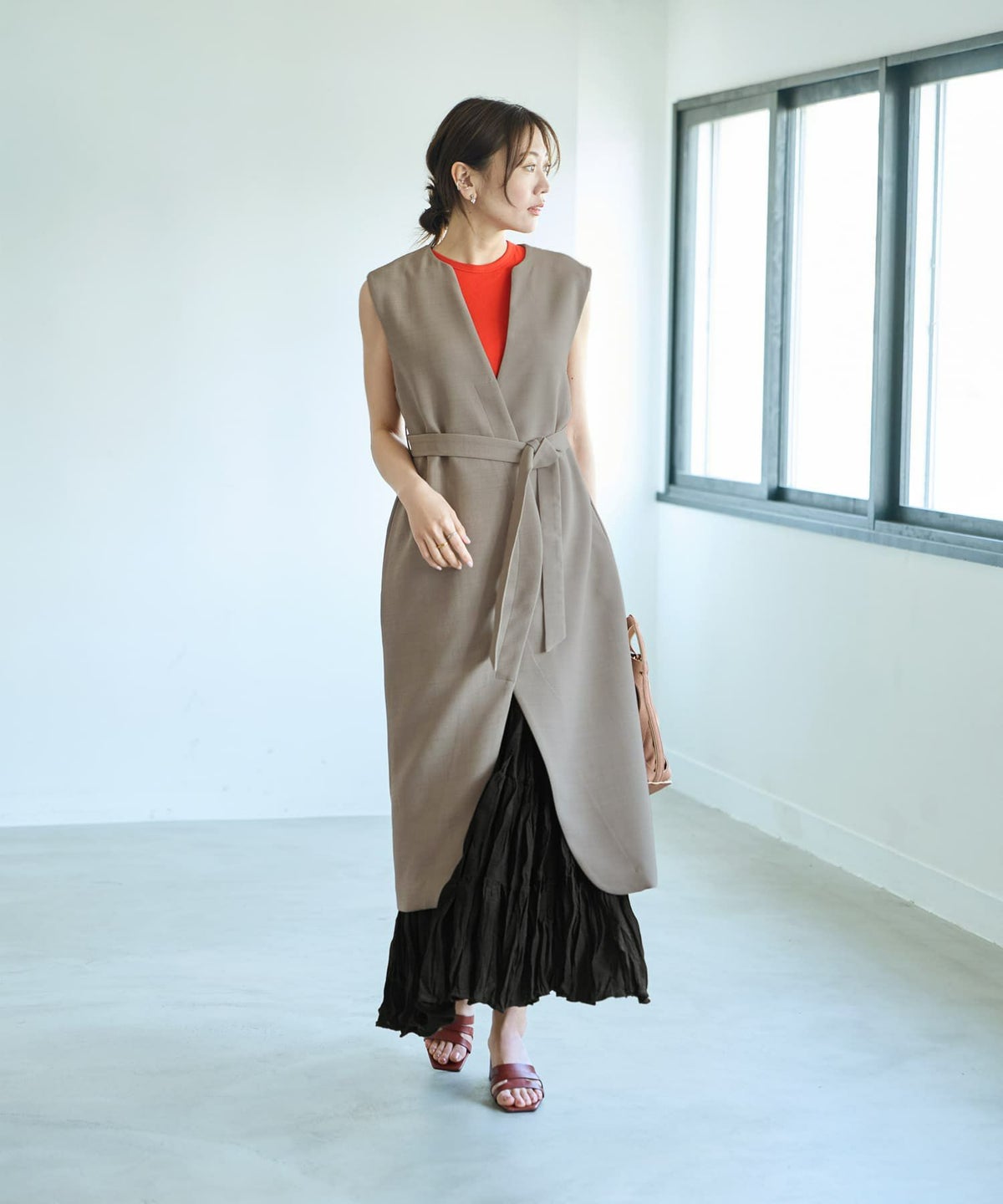 着用イメージ 166cm ブラック