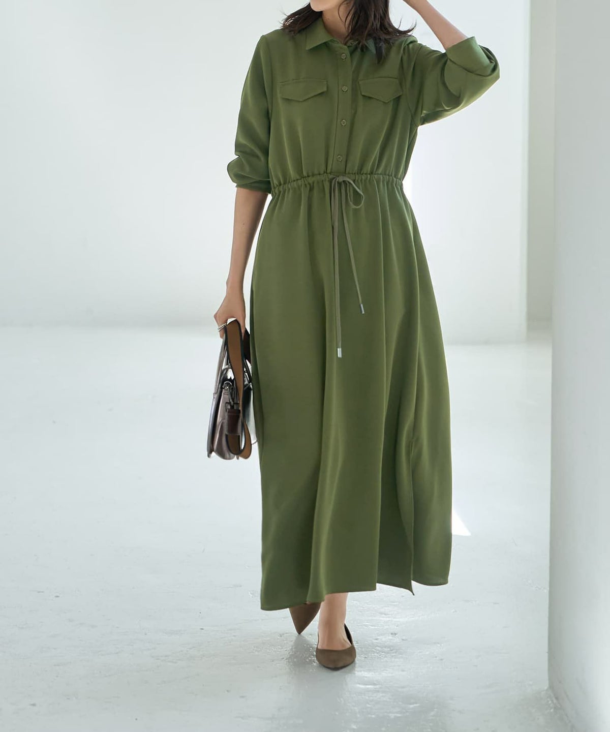 着用イメージ 168cm 02サイズ グリーンティー