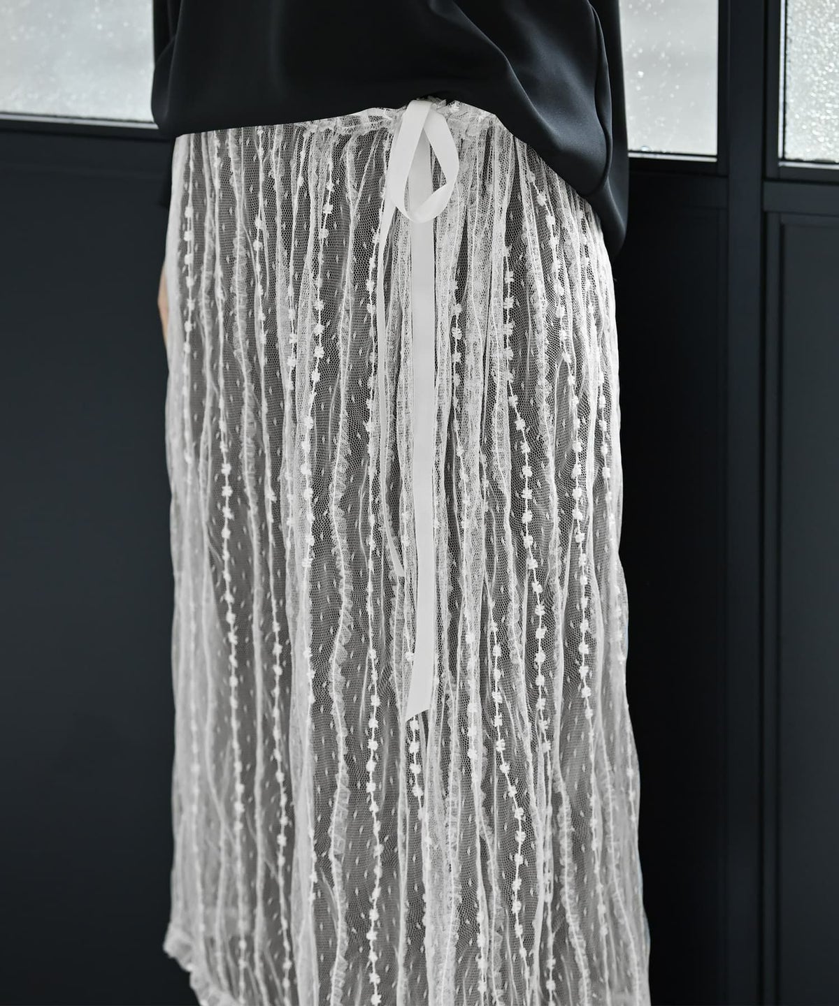 着用イメージ 170cm アイボリー