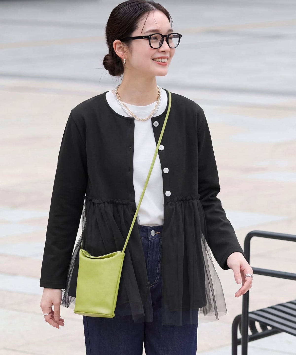着用イメージ 163cm ブラック
