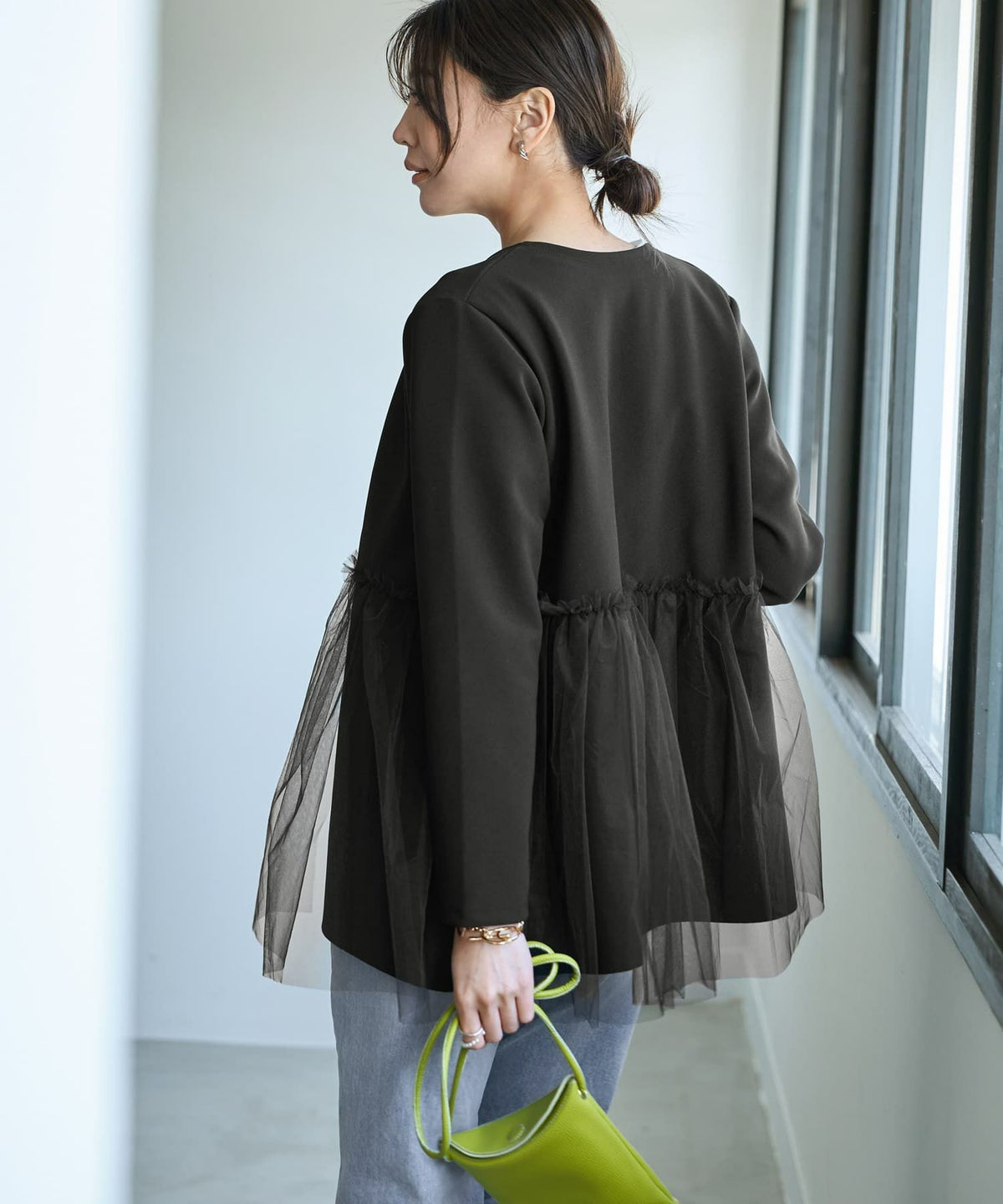 着用イメージ 166cm ブラック