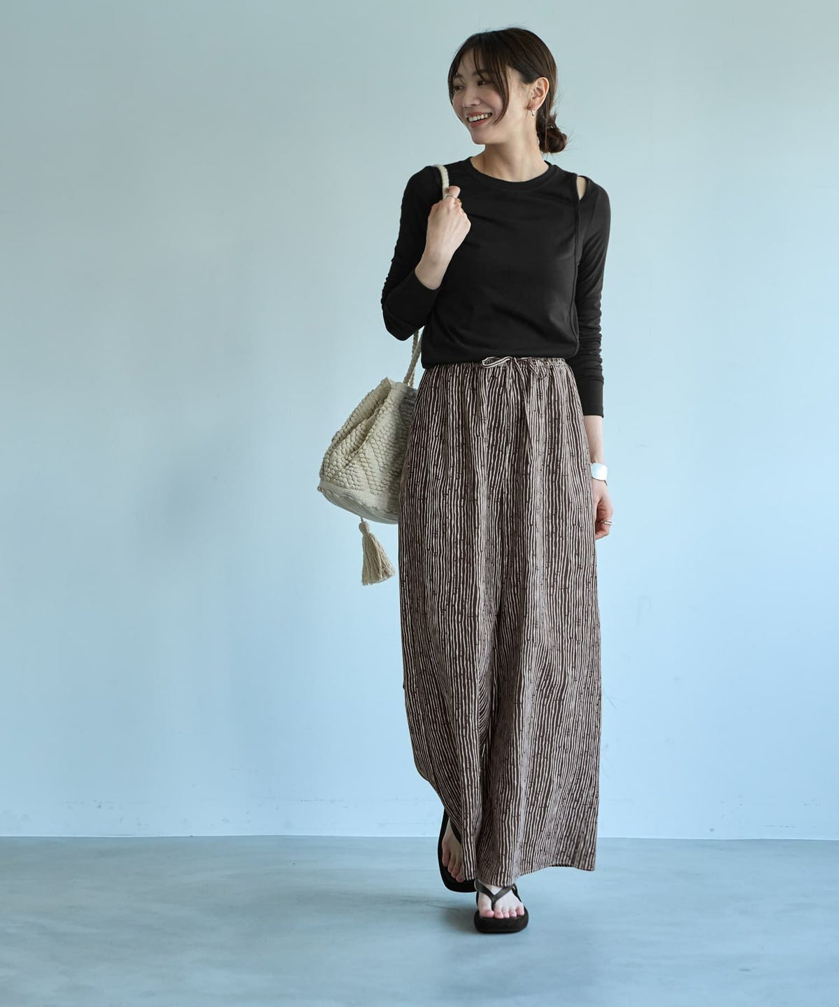 着用イメージ 166cm ブラック