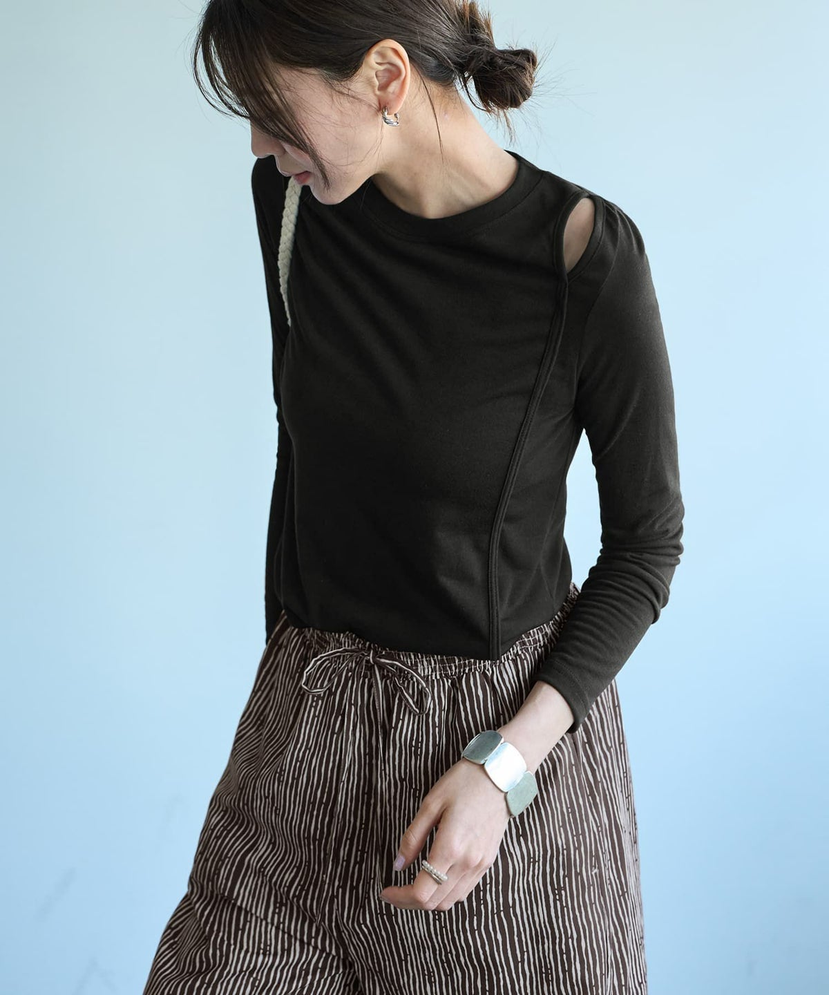 着用イメージ 166cm ブラック