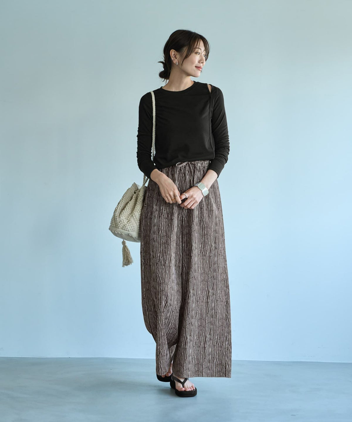 着用イメージ 166cm ブラック