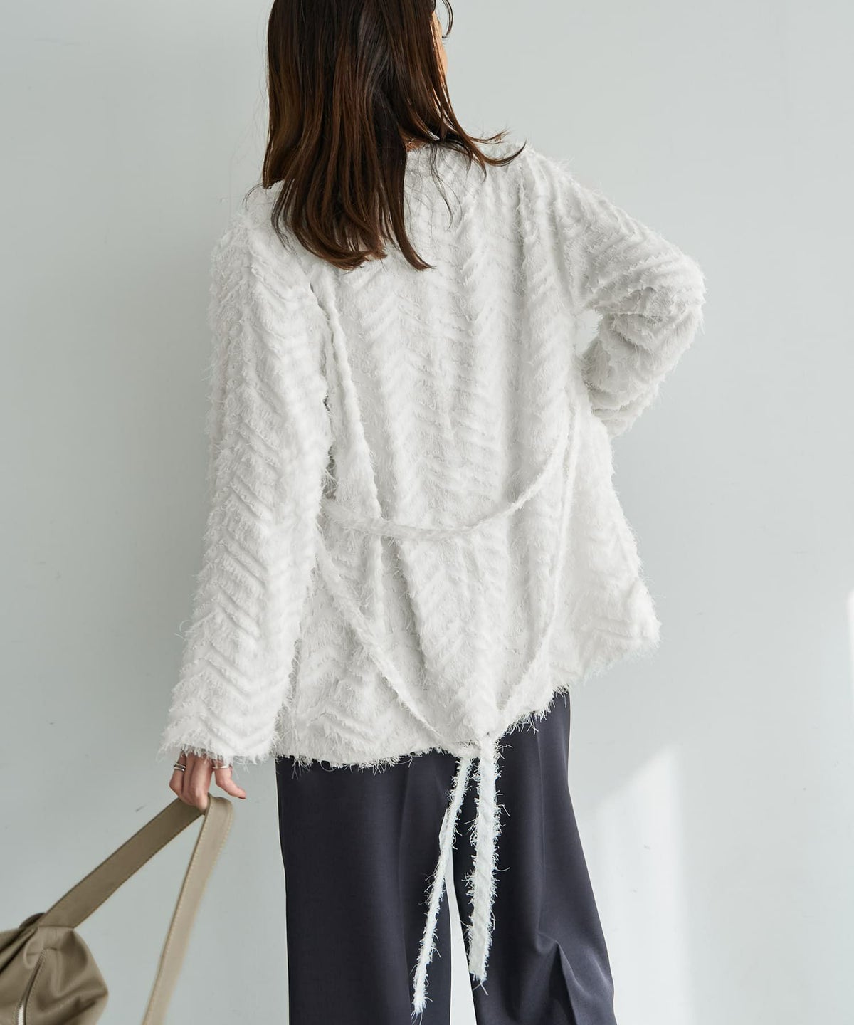 着用イメージ 166cm ホワイト