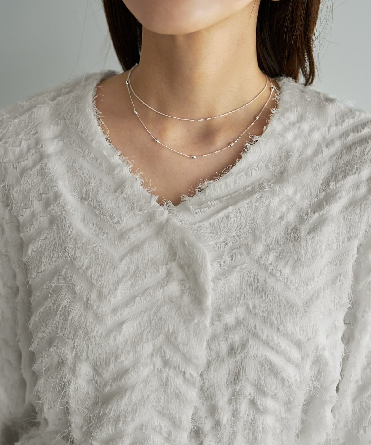 着用イメージ 166cm ホワイト