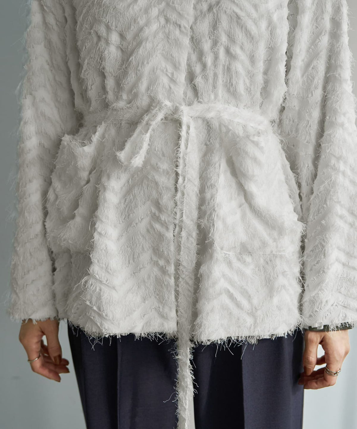 着用イメージ 166cm ホワイト