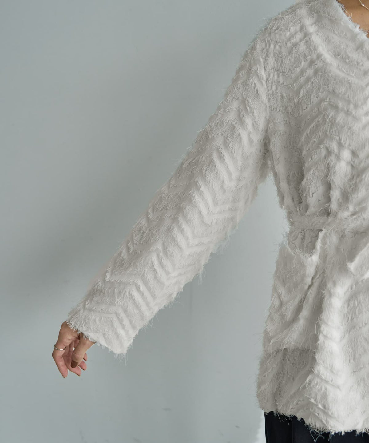 着用イメージ 166cm ホワイト