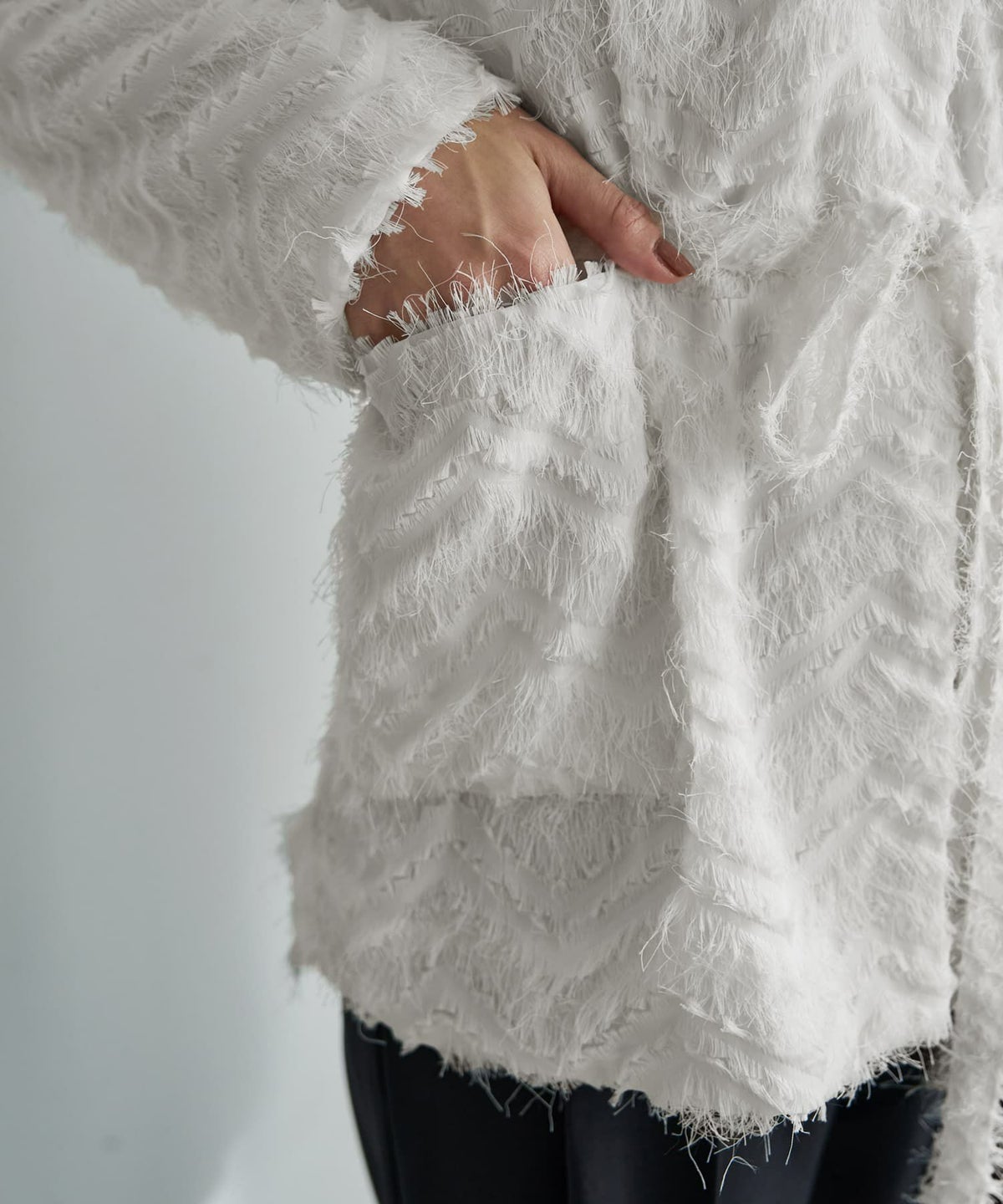 着用イメージ 166cm ホワイト