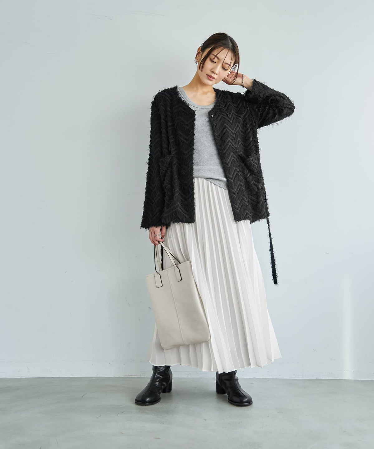 着用イメージ 166cm ブラック