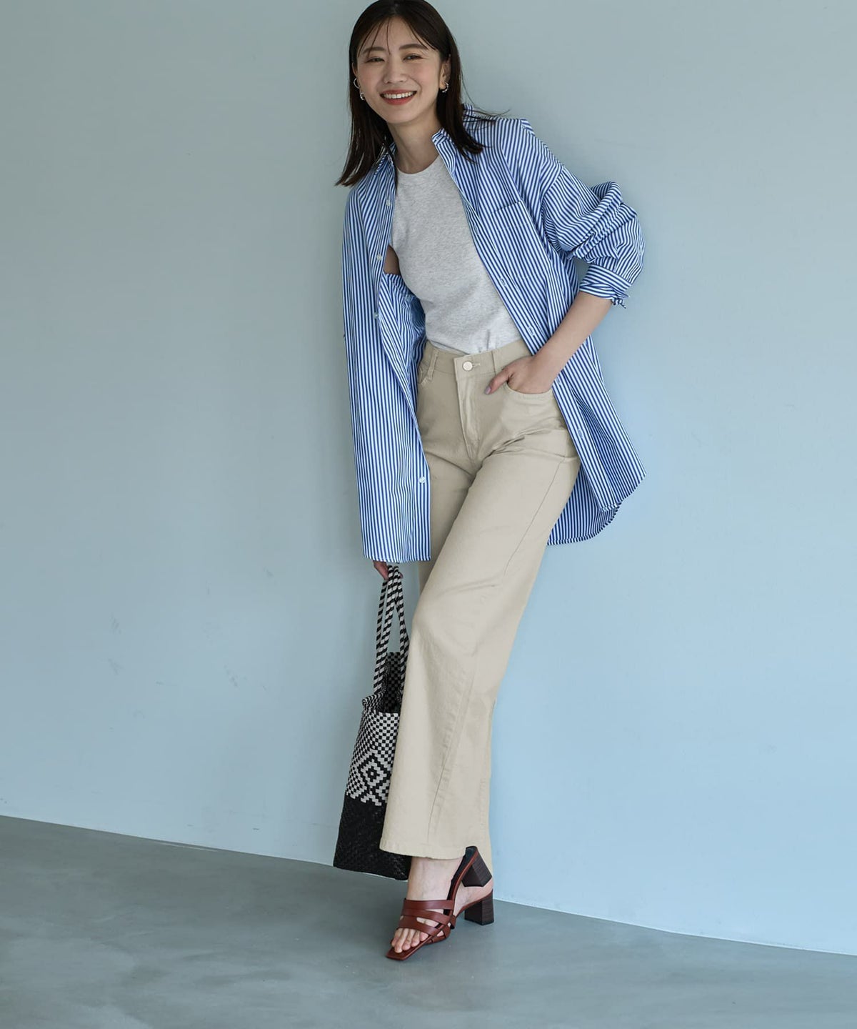 着用イメージ 166cm Sサイズ グレージュ