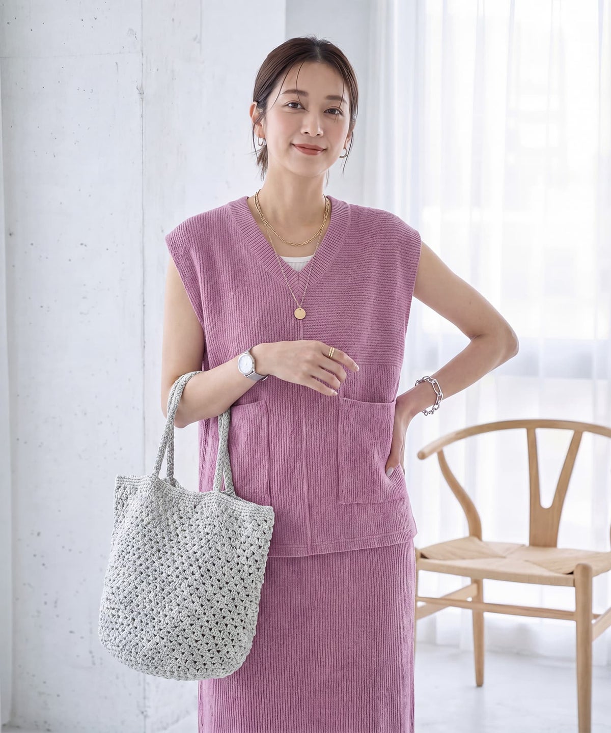 着用イメージ 163cm 02サイズ パープル