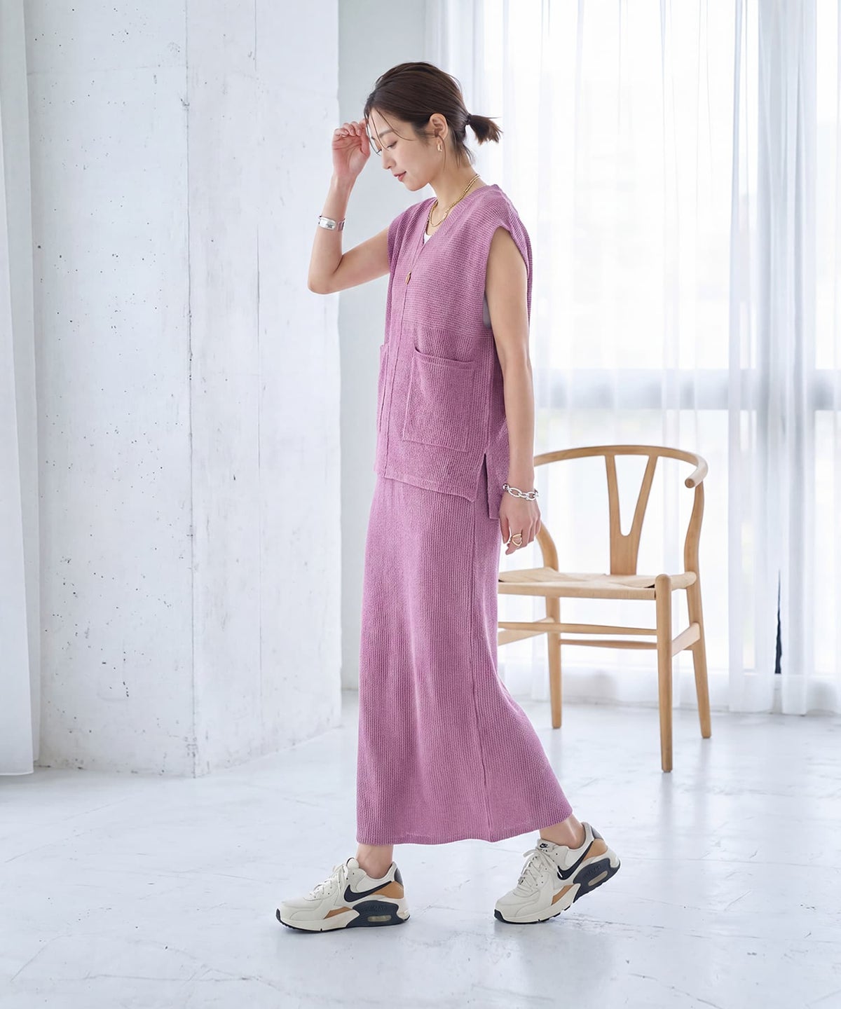 着用イメージ 163cm 02サイズ パープル