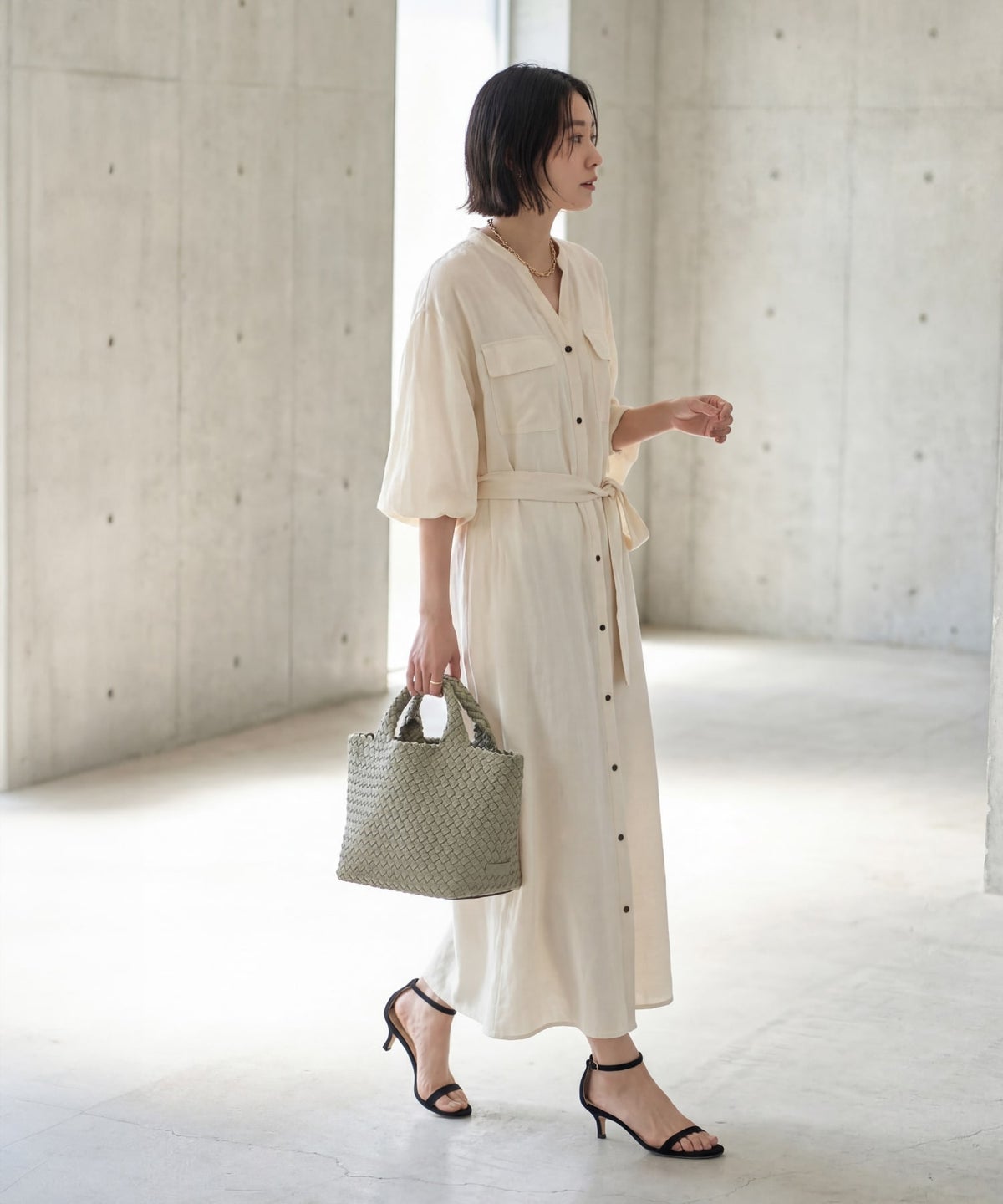 着用イメージ 167cm エクリュ 02サイズ