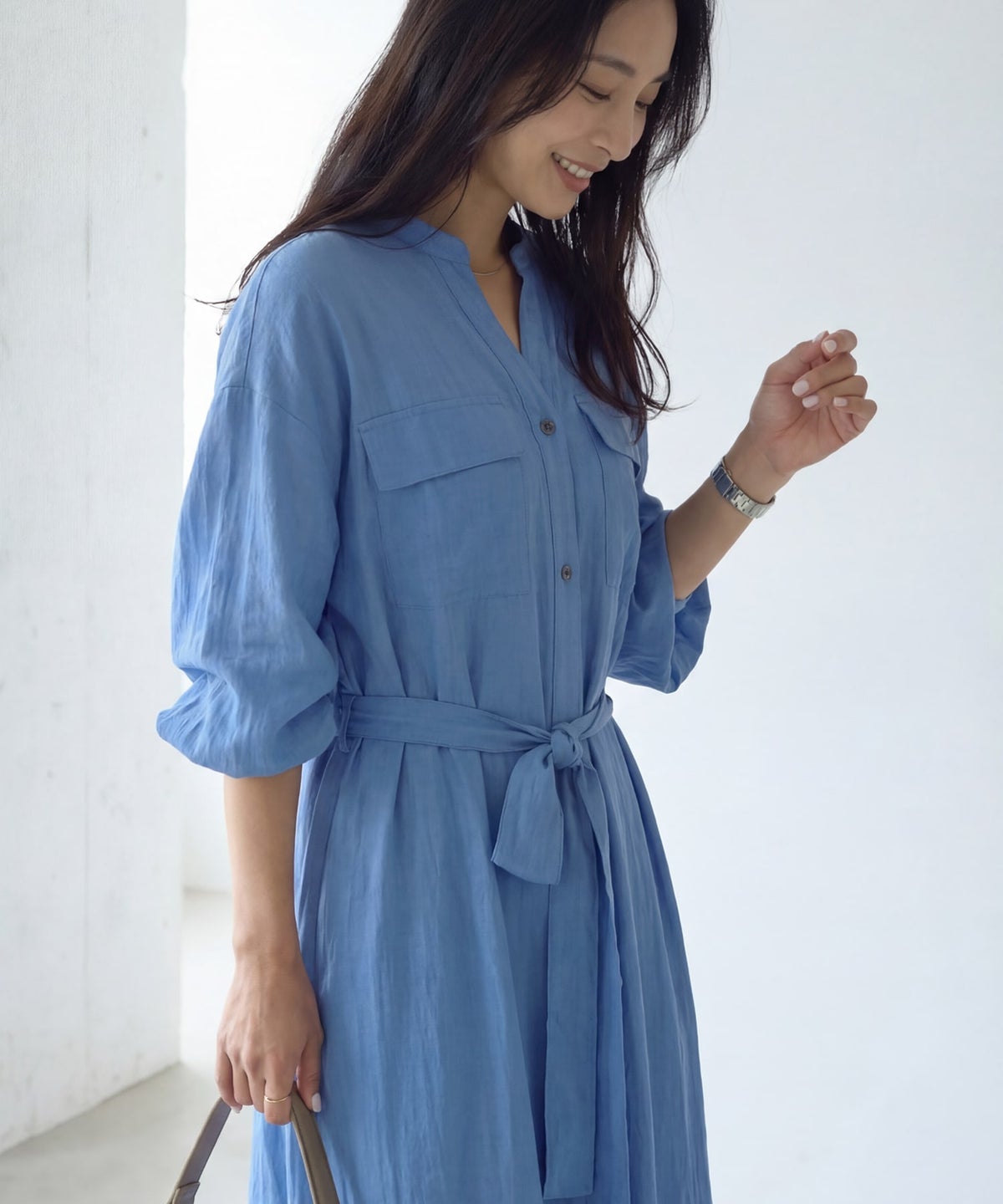 着用イメージ　167cm  ブルー 02サイズ