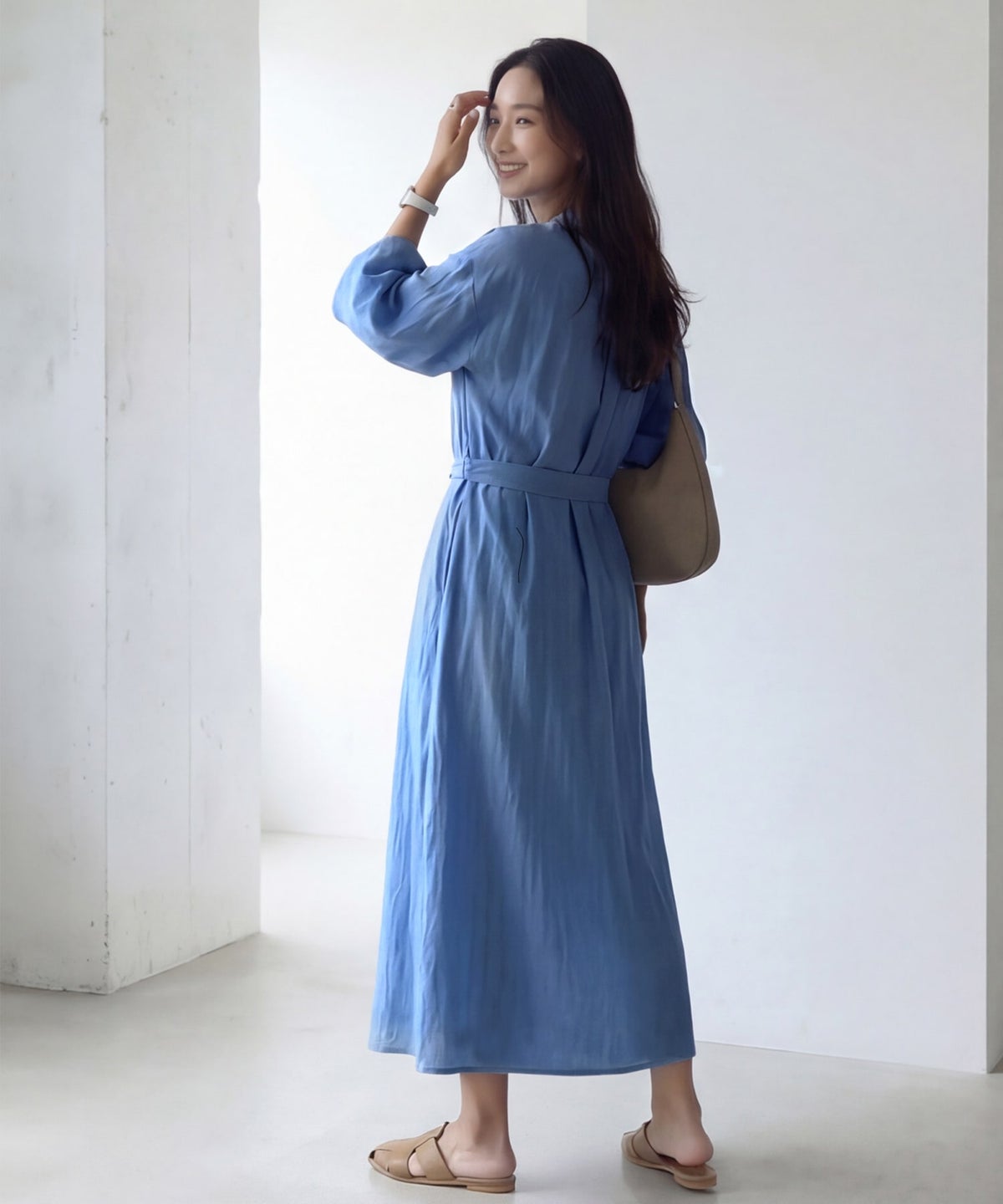 着用イメージ　167cm  ブルー 02サイズ