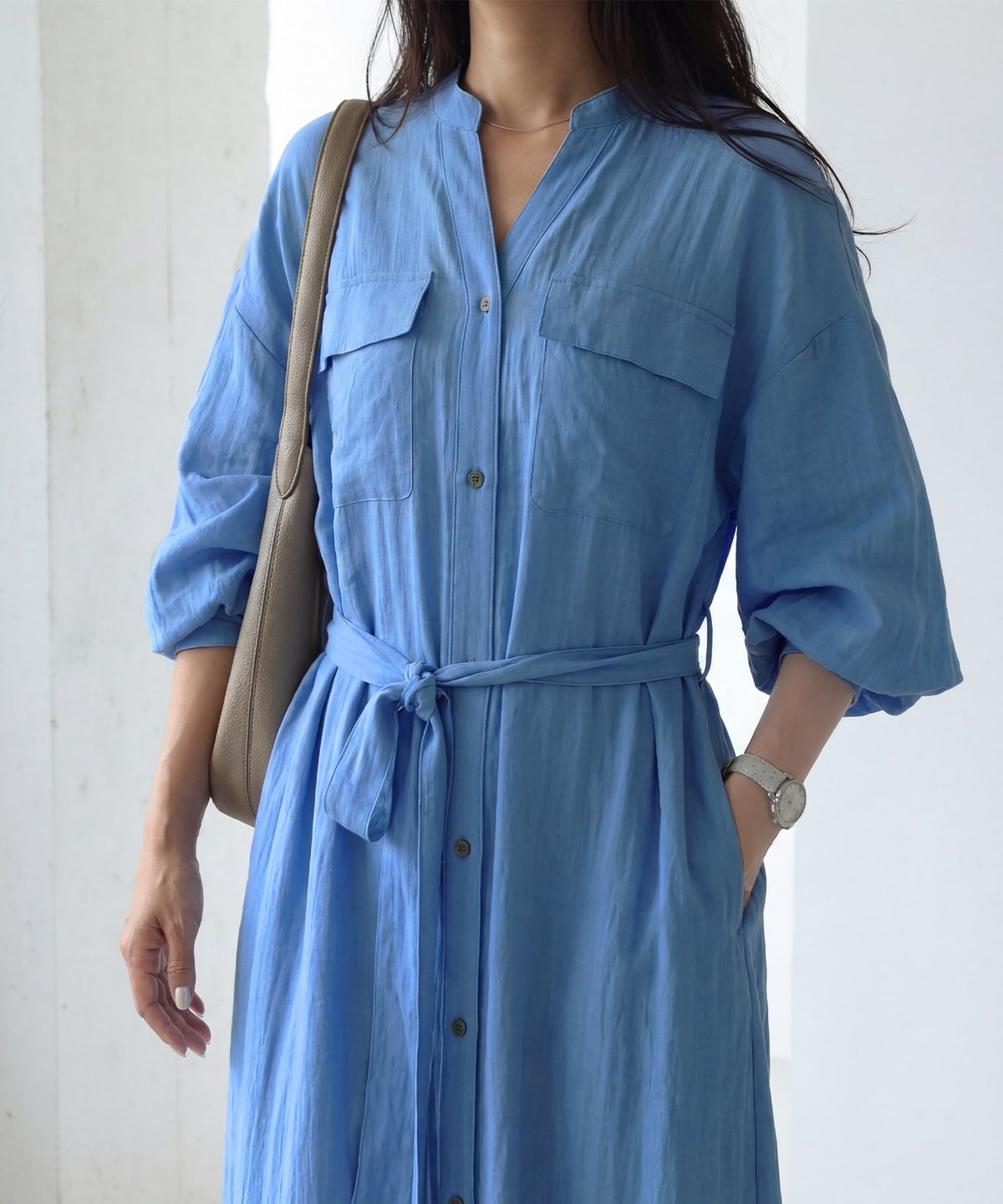 着用イメージ　167cm  ブルー 02サイズ