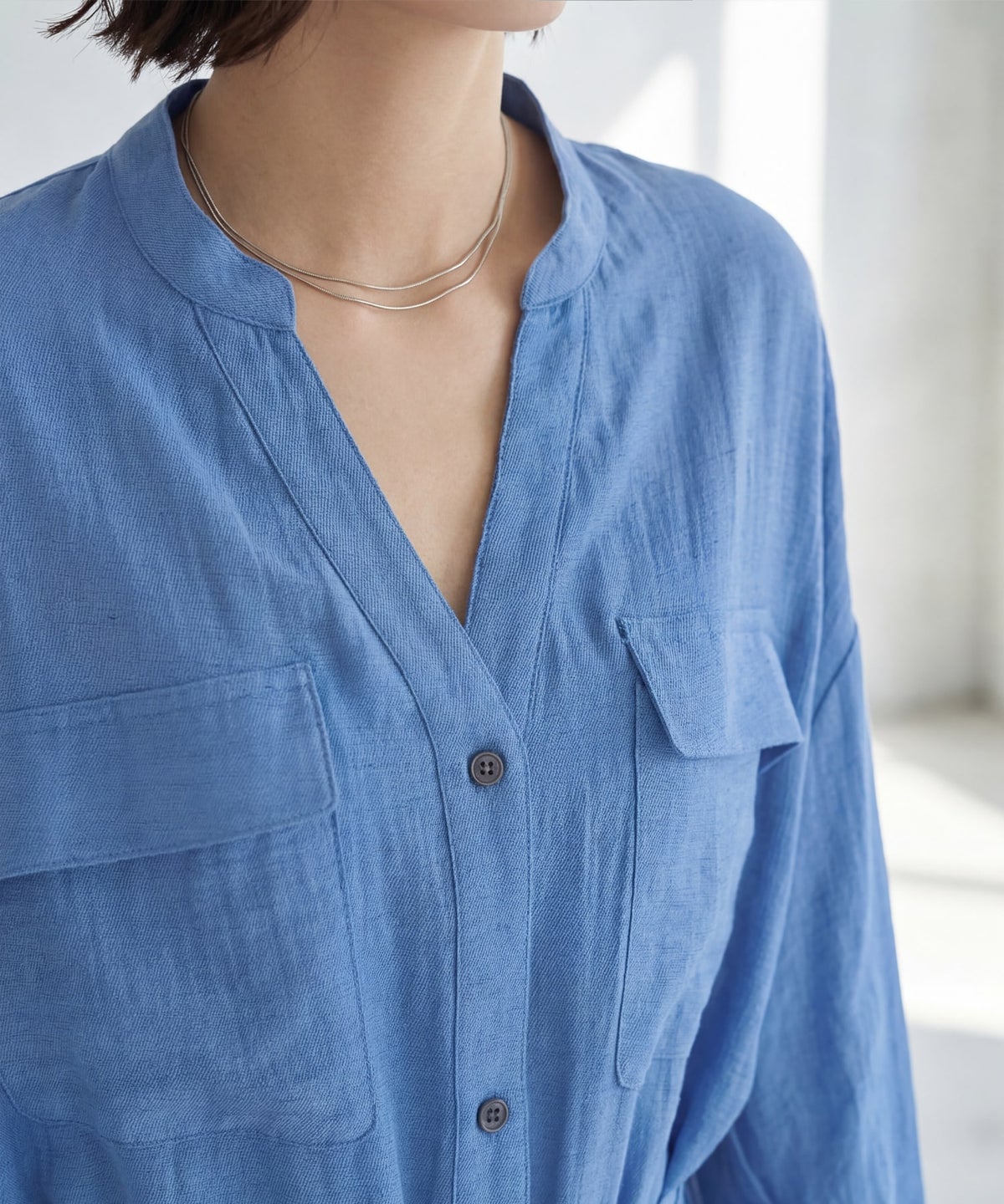 着用イメージ　167cm  ブルー 02サイズ