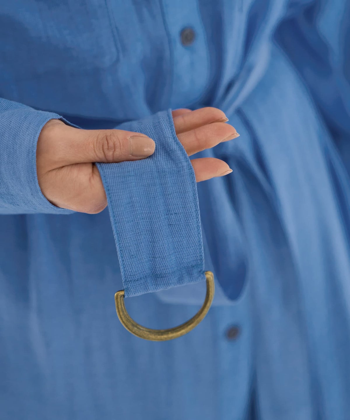 着用イメージ　167cm  ブルー 02サイズ