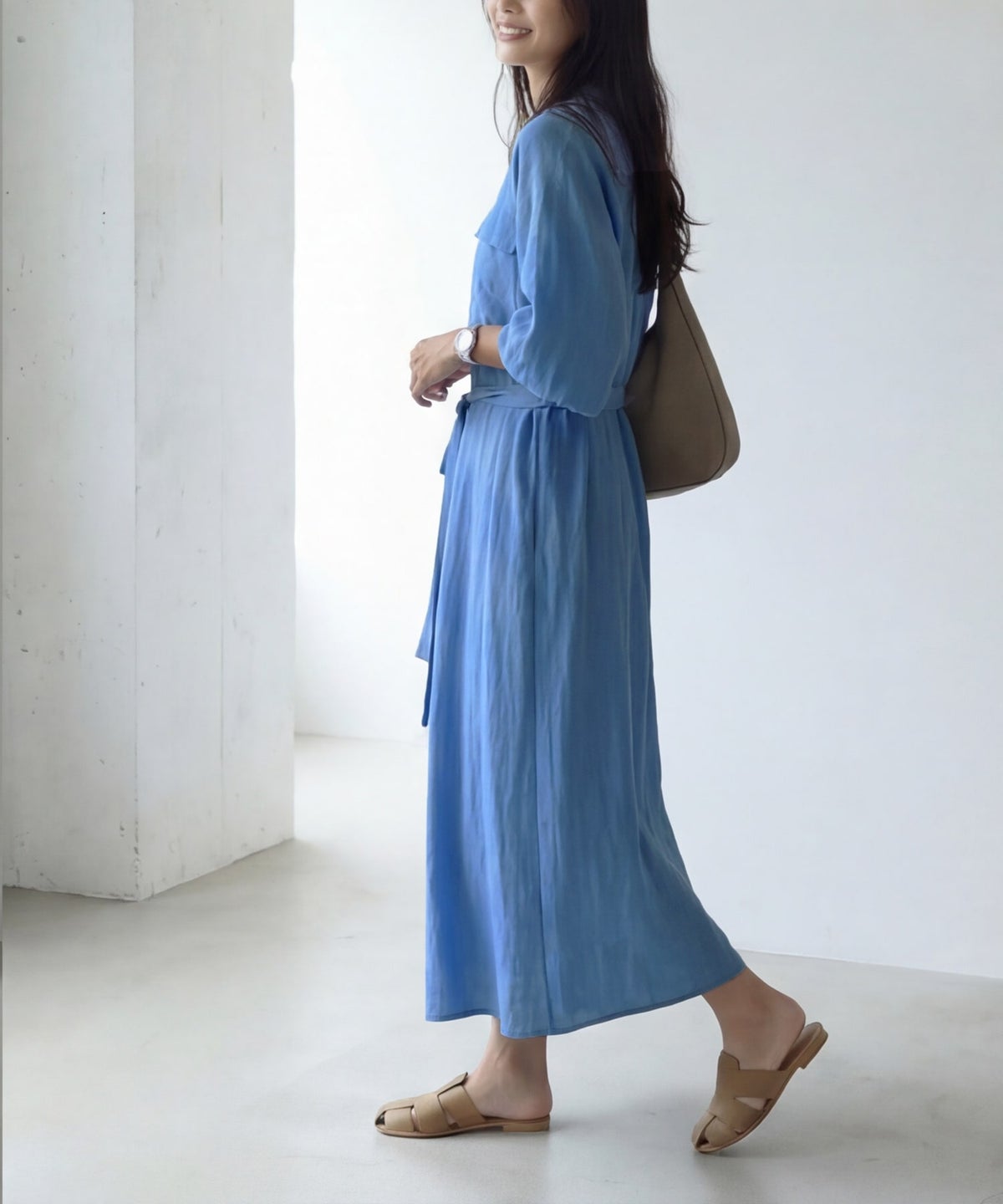 着用イメージ　167cm  ブルー 02サイズ